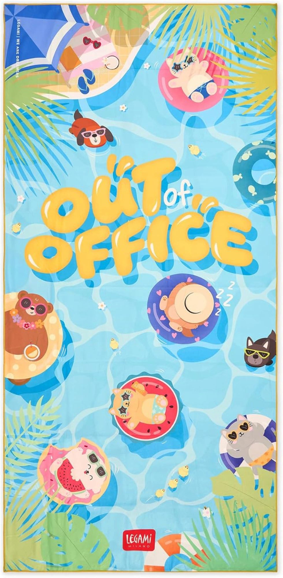 Legami Strandtuch Legami Mikrofaser-Strandtuch Out of Office 85x180 cm