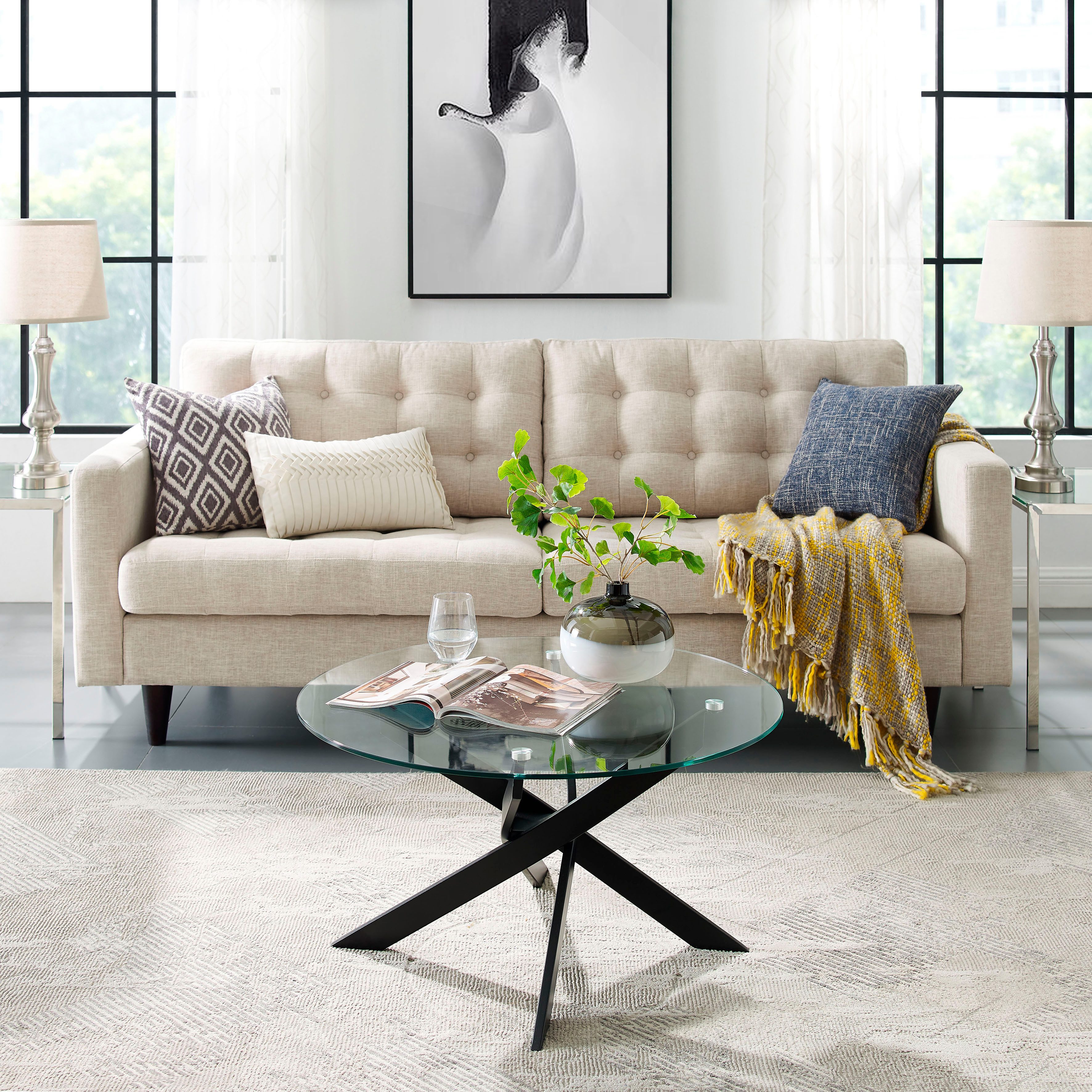 Leonique Couchtisch Luzie, TOPSELLER!, OTTOs Choice, unterschiedliches Bein günstig online kaufen