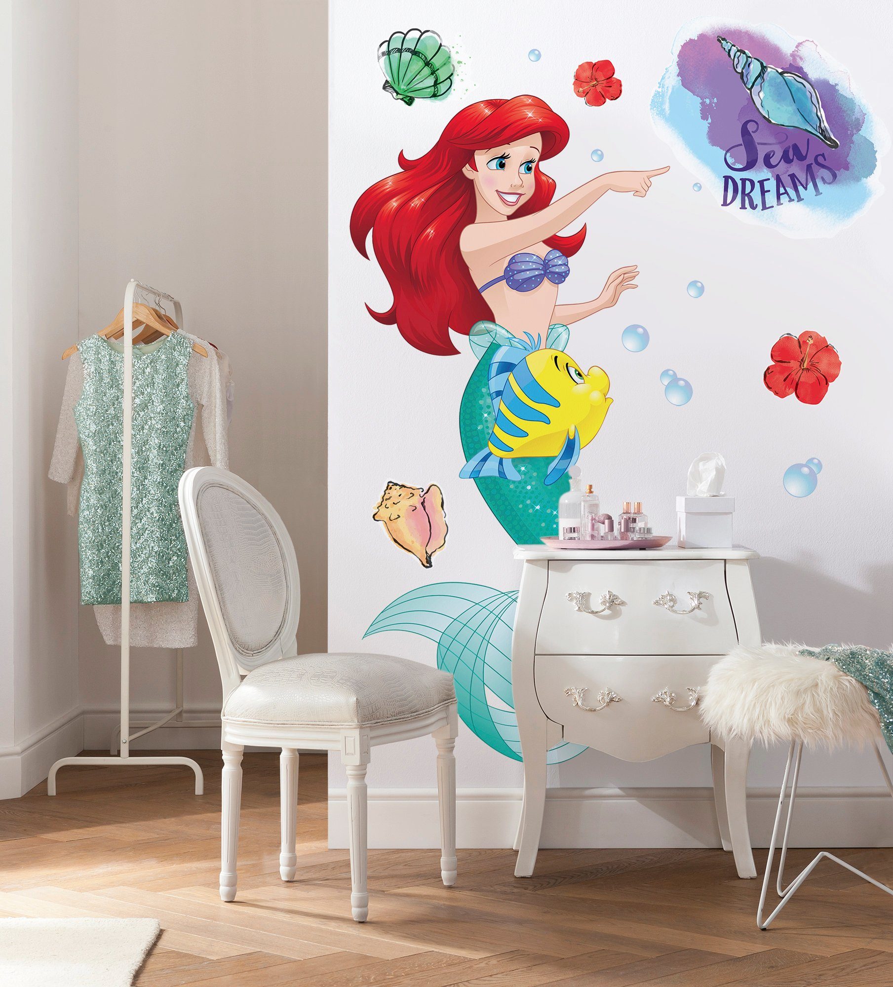Komar Vliestapete Selbstklebende Vlies - Ariel XXL - Größe 127 x 200 cm, glatt, bedruckt, (1 St), Kinderzimmer