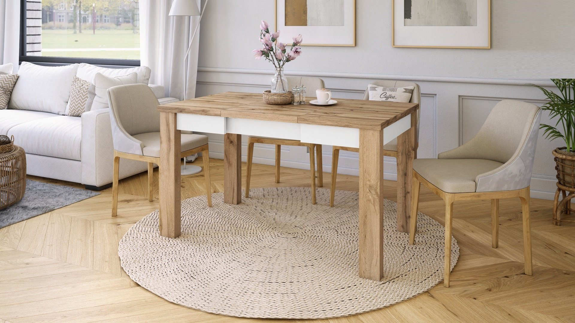 designimpex Esstisch Design Fonte Tisch ausziehbar günstig online kaufen