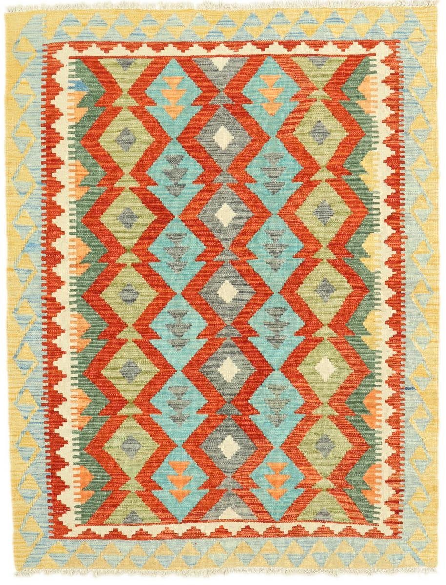 Orientteppich Kelim Afghan 135x172 Handgewebter Orientteppich, Nain Trading, rechteckig, Höhe: 3 mm