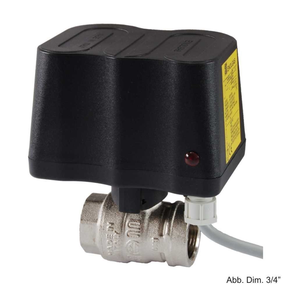 Bongas Deutschland GmbH Wasserrohr Swift-O-Matic QM,Kugelhahn 1/2"IG/IG,MS-vernickelt,PN10,m. Stellantrie