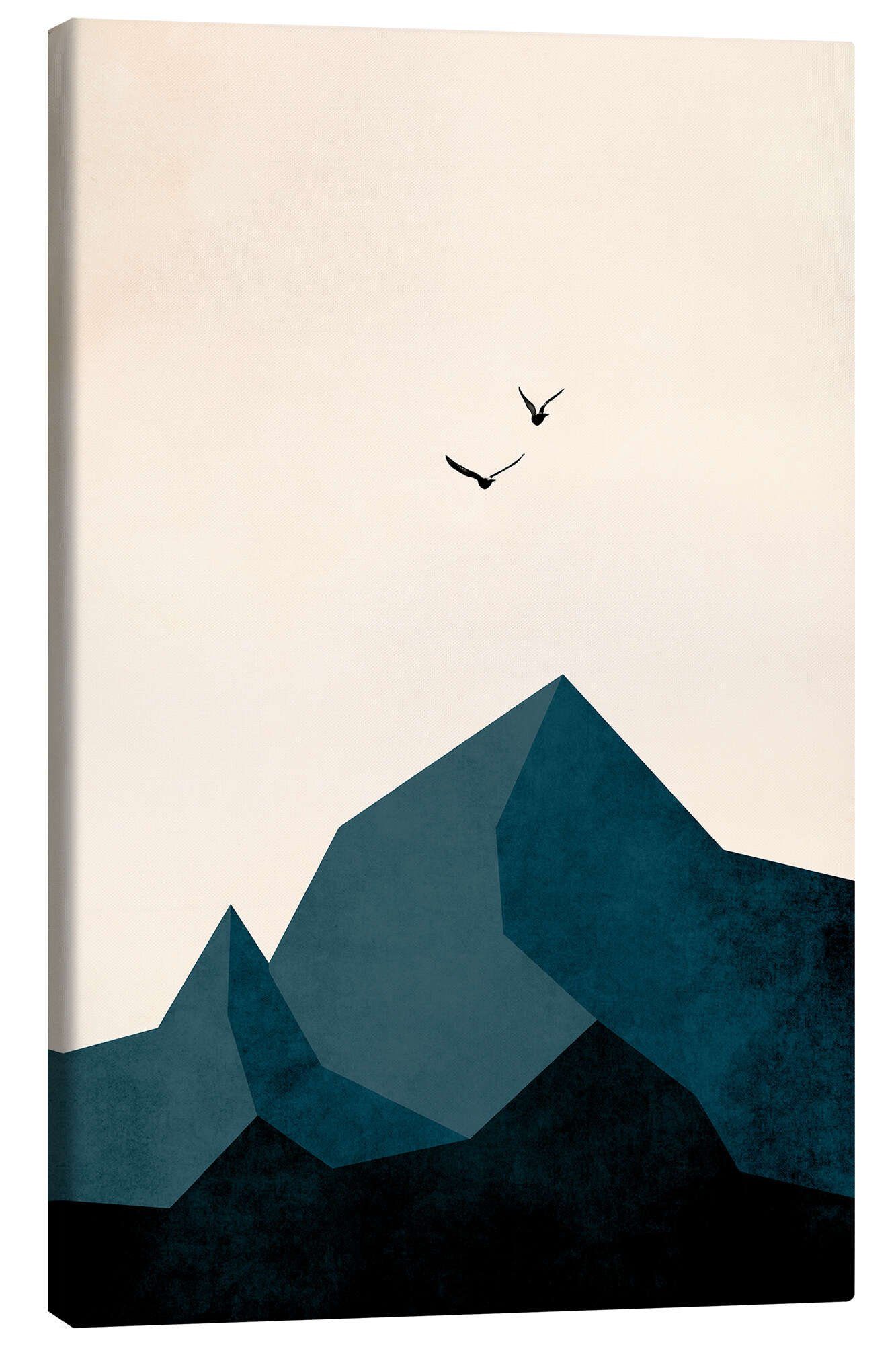 Posterlounge Leinwandbild KUBISTIKA, Zugspitze II, Minimalistisch Grafikdesign