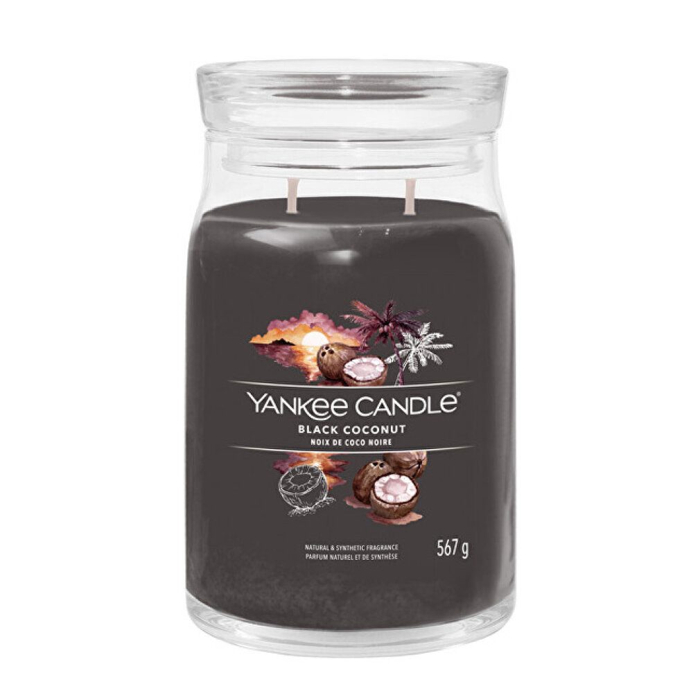 Yankee Candle Duftkerze Aromatic candle Signature large glass Black Coconut 567 g