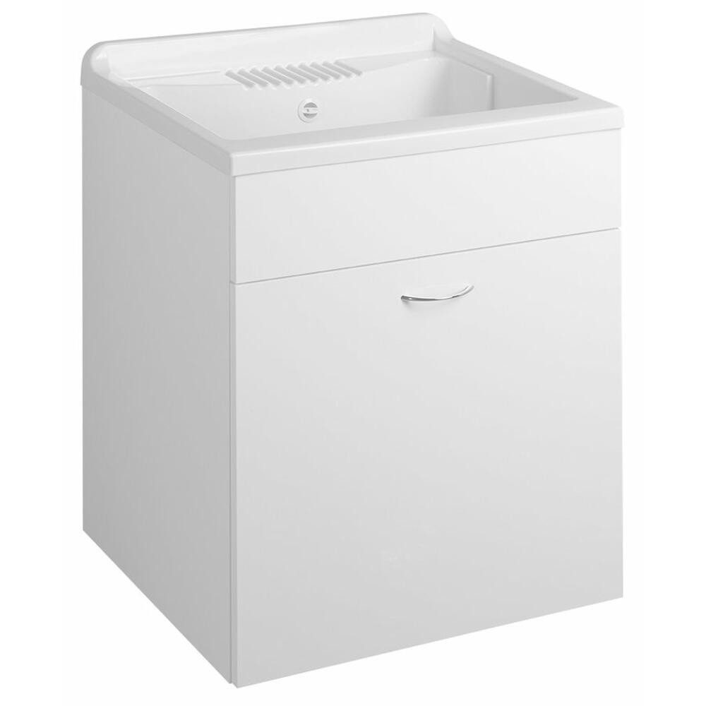 Aqualine Waschbeckenunterschrank Unterschrank +Ausgussbecken (60x50cm), Kunststoff, inkl.Siphon