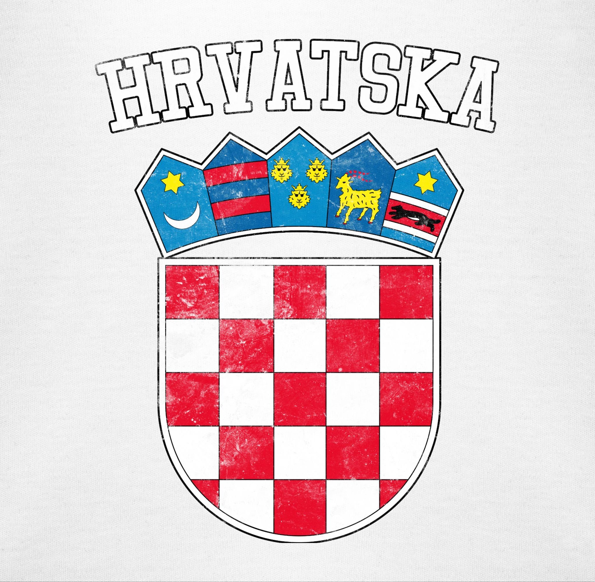 Shirtracer Shirtbody »Kroatien Wappen WM - Fussball EM 2024 Baby - Baby  Body Kurzarm« em kroatien - fussball body baby - babybody mit spruch