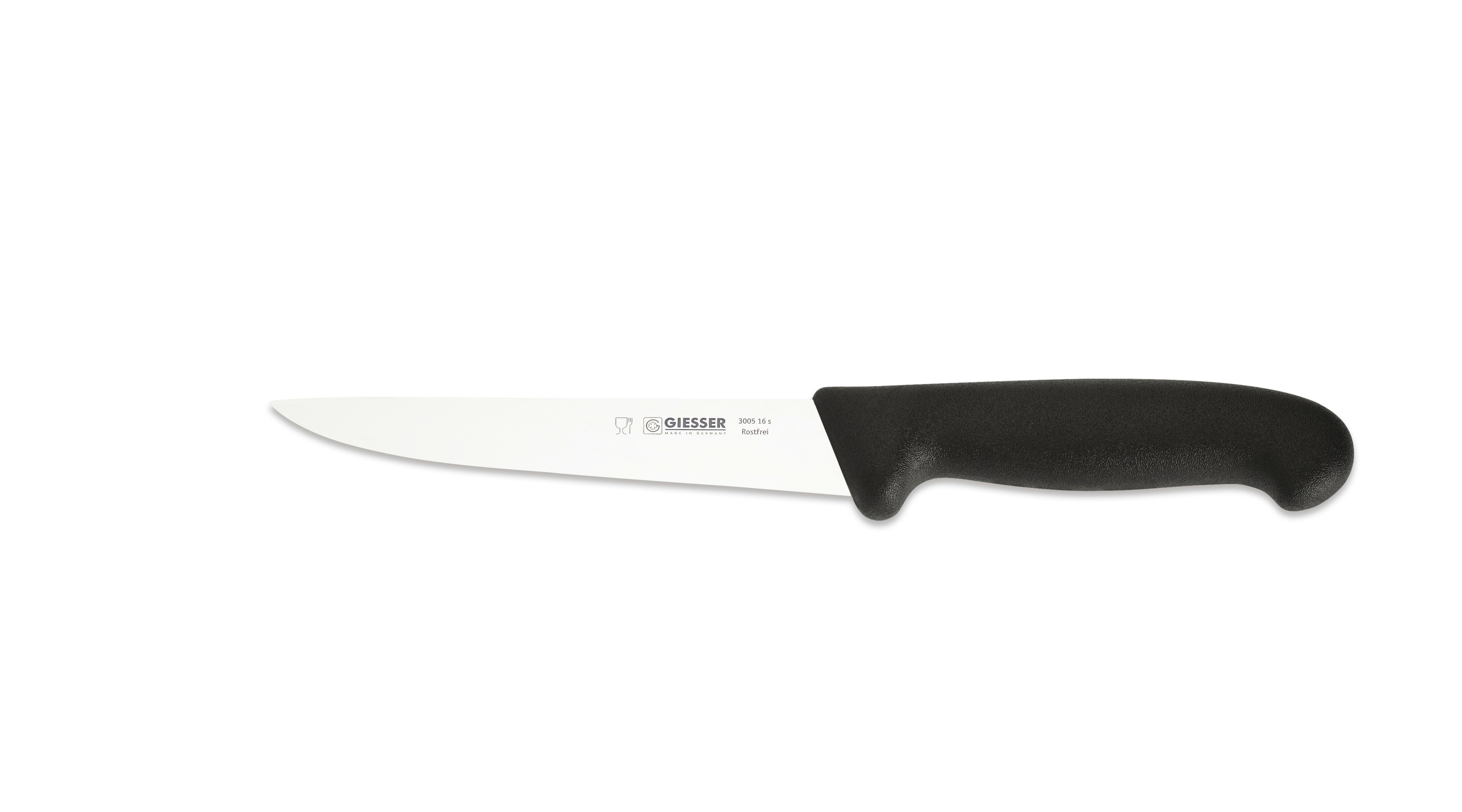 GIESSER Ausbeinmesser Stechmesser 3005 13-30, starke, gerade Klinge, Ideal für Fleischer, Fleischermesser