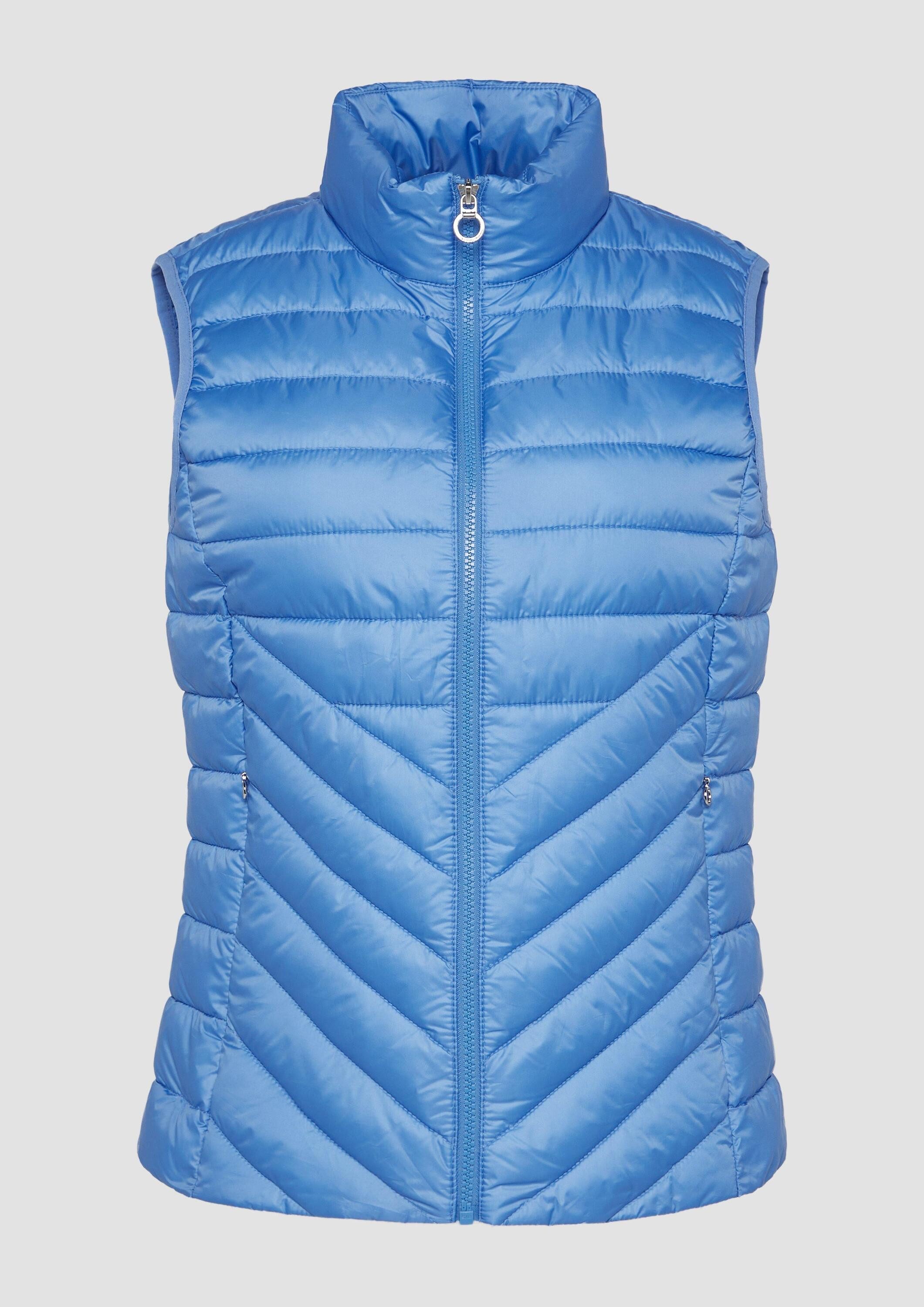 s.Oliver Outdoorjacke Outdoor-Weste Leichte Steppweste mit Stehkragen