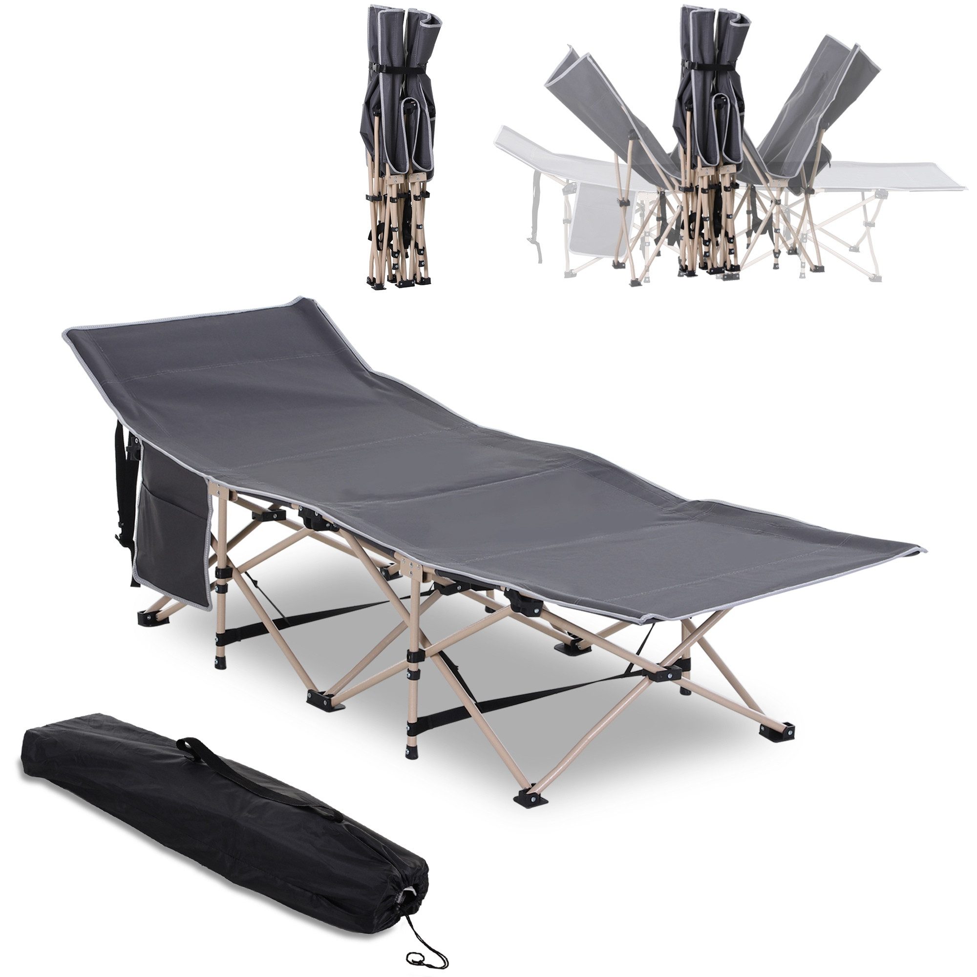 Outsunny Feldbett Campingbett mit Aufbewahrungstasche (Faltbare günstig online kaufen