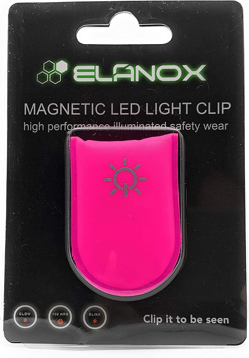 Sichtbarkeit Kleidung Rucksack Blinklicht Sicherheit ELANOX LED ED für mehr rosa Clip für