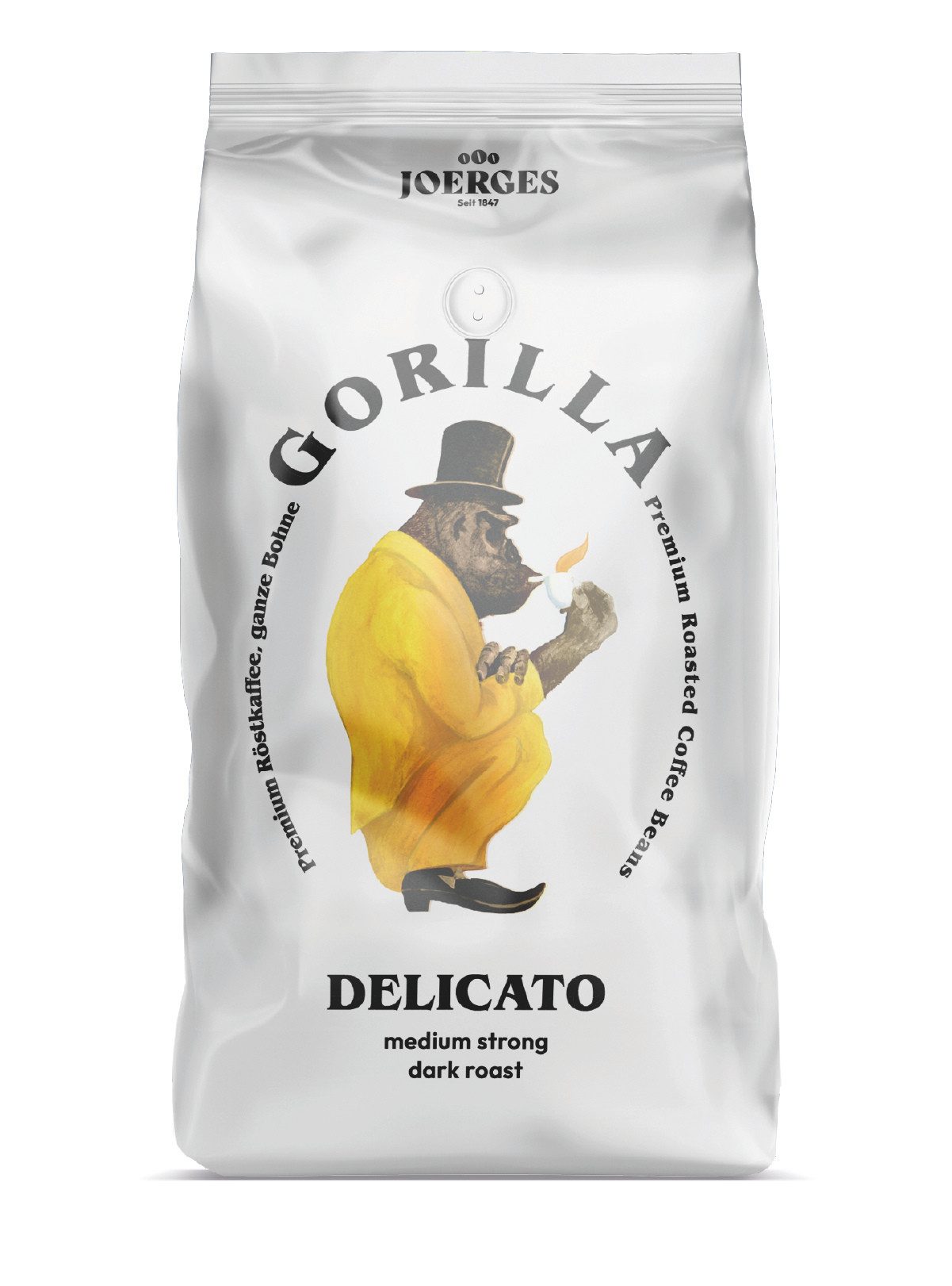 Gorilla Kaffee Gorilla Espresso Delicato 1 kg, ganze Bohnen, 1 x, ganze Kaffeebohnen, geröstete Kaffeebohnen