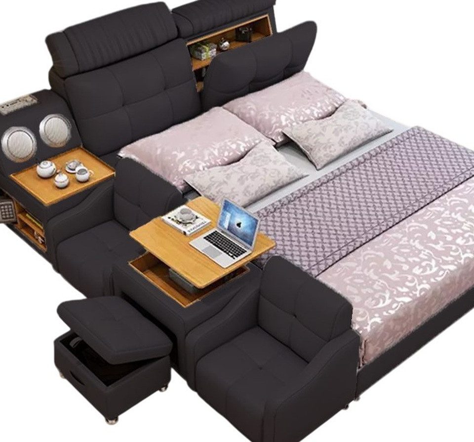 Xlmoebel Multimediabett Multifunktion Bett Doppelbetten Modernes Bettgestell 180x200cm Sofort (1-tlg., Bett), Made in Europa