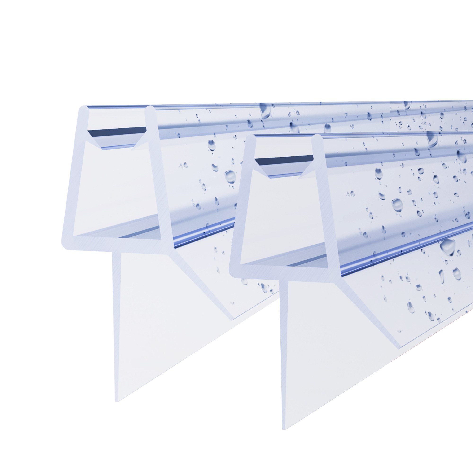 WITEN&NOCK Duschdichtung 2x Duschtürdichtung Ersatzdichtung Wasserabweiser Spritzschutz 5-6mm, L: 50 cm, (2-St), Für Duschtüren Duschkabinen Badewannenaufsätze