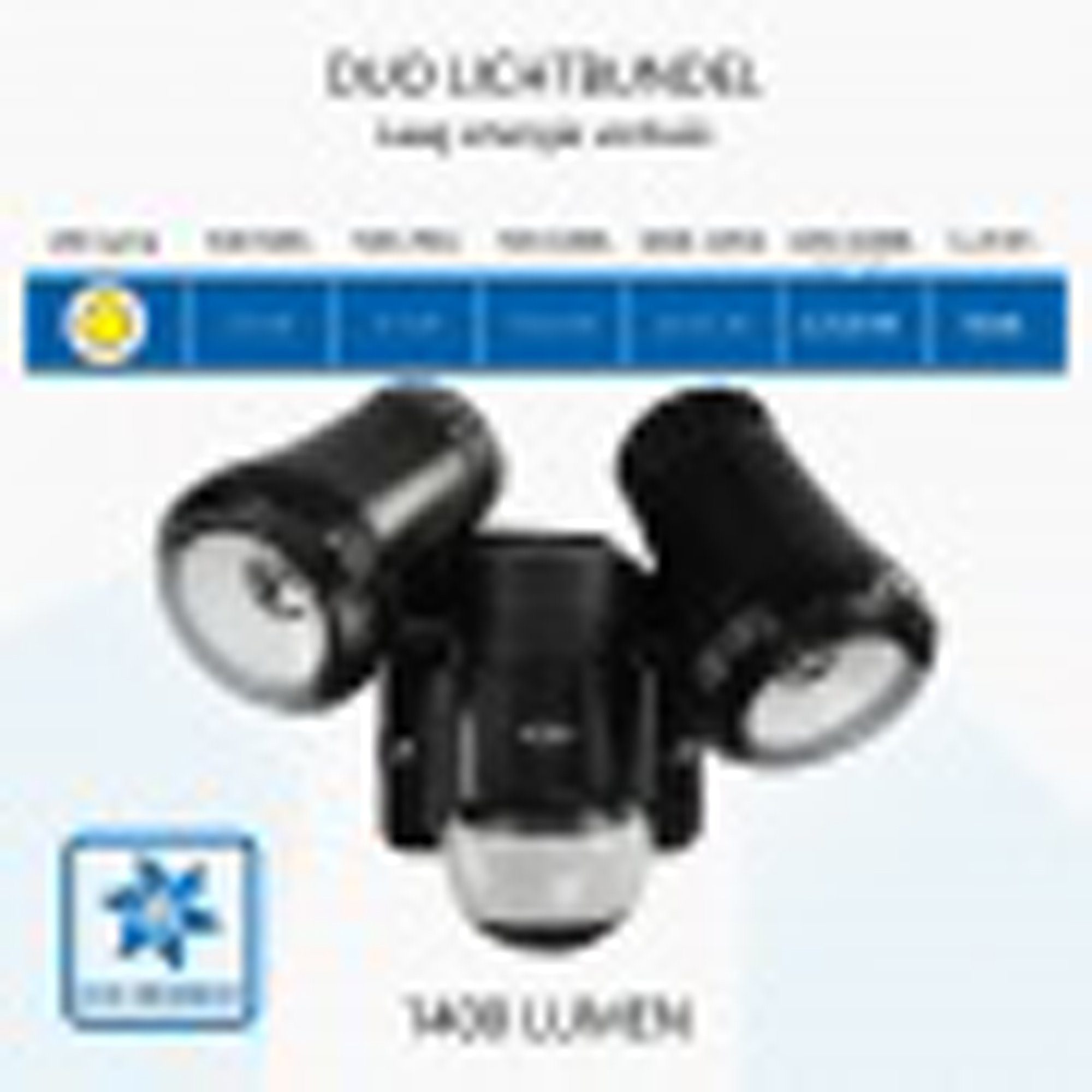 LED mit Elro Bewegungsmelder Bewegungssensor LF80-20-P, 2-köpfige Außenleuchte