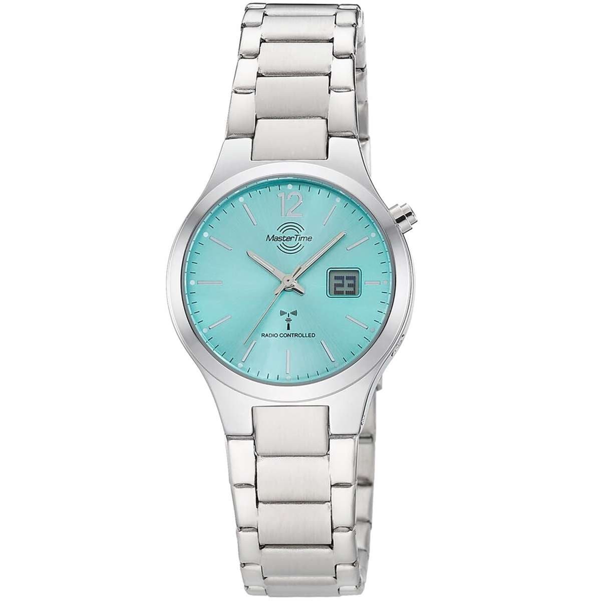 MASTER TIME Funkuhr MTLA-10913-81M, für Damen Lady Line Türkis
