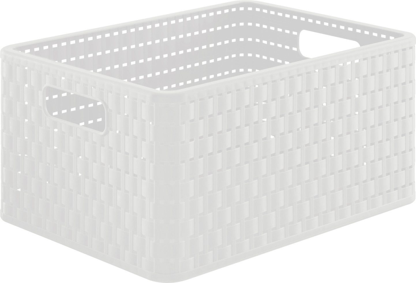 ROTHO Rührschüssel Rotho Korb Country A4, 18 L mistletoe weiß, Kunststoff