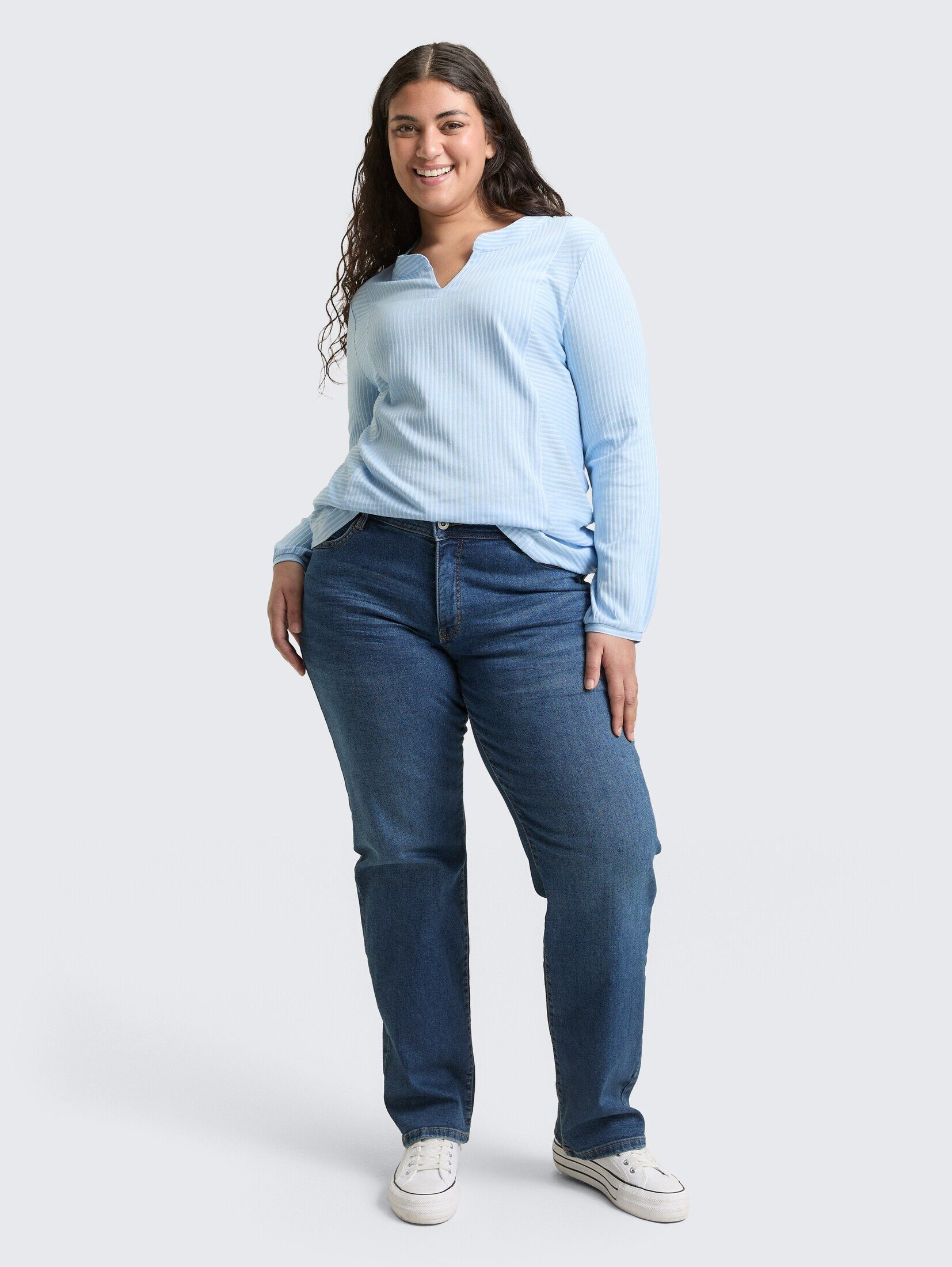 TOM TAILOR PLUS Straight-Jeans Jeanshosen Plus Size - Straight Jeans günstig online kaufen