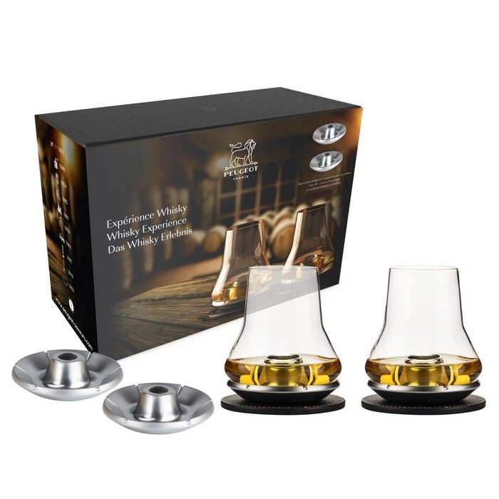 PEUGEOT Whiskyglas Experience Whisky Duo-Set mit Kühlsockel lebensmittelecht 6-teilig