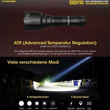 Nitecore Taschenlampe Taschenlampe NEW P30 inkl. Akkubatterie, 1000 Lumen, Camping LED Lampe (1-St)