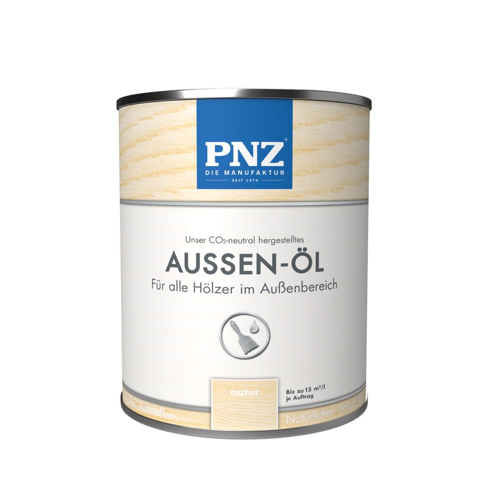 PNZ - Die Manufaktur Hartholzöl Außen-Öl, Wetterschutz für Terrasse, Fenster, Gartenhäuser