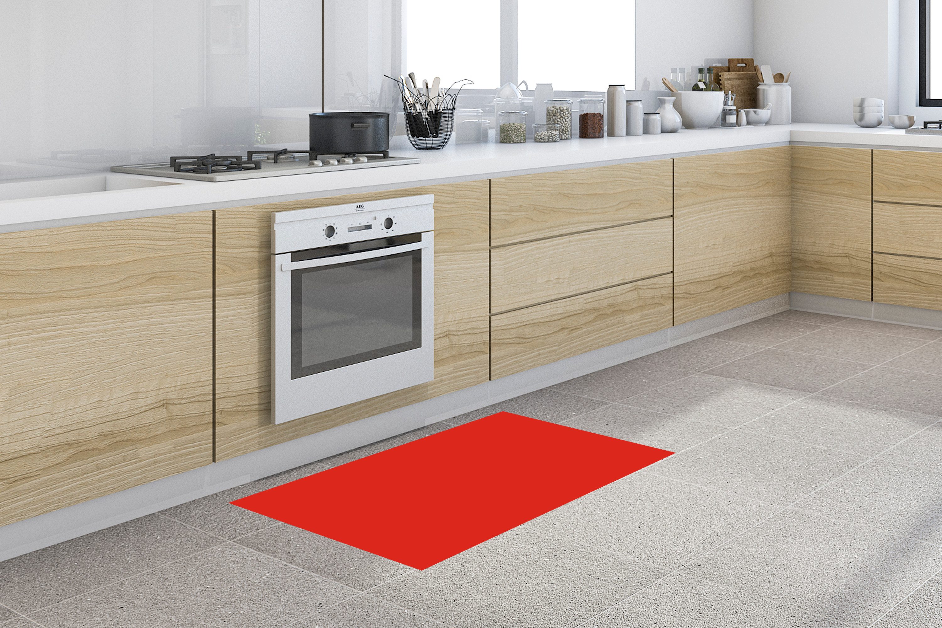 MuchoWow Küchenläufer Rot - Farbe - günstig online kaufen