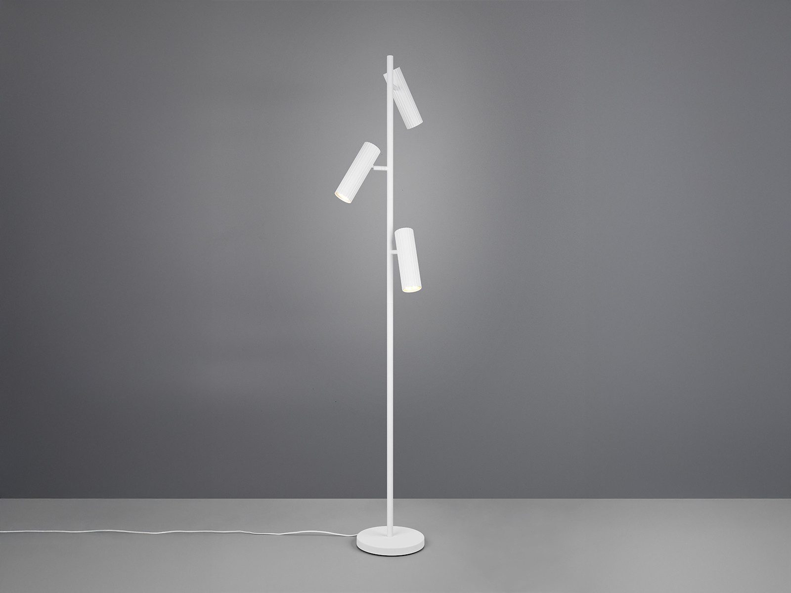 TRIO Leuchten LED Stehlampe, Dimmfunktion, LED wechselbar, Warmweiß, Steh Leselampe stehend für Lese-Ecke Stehleuchte aus Metall Höhe 150cm