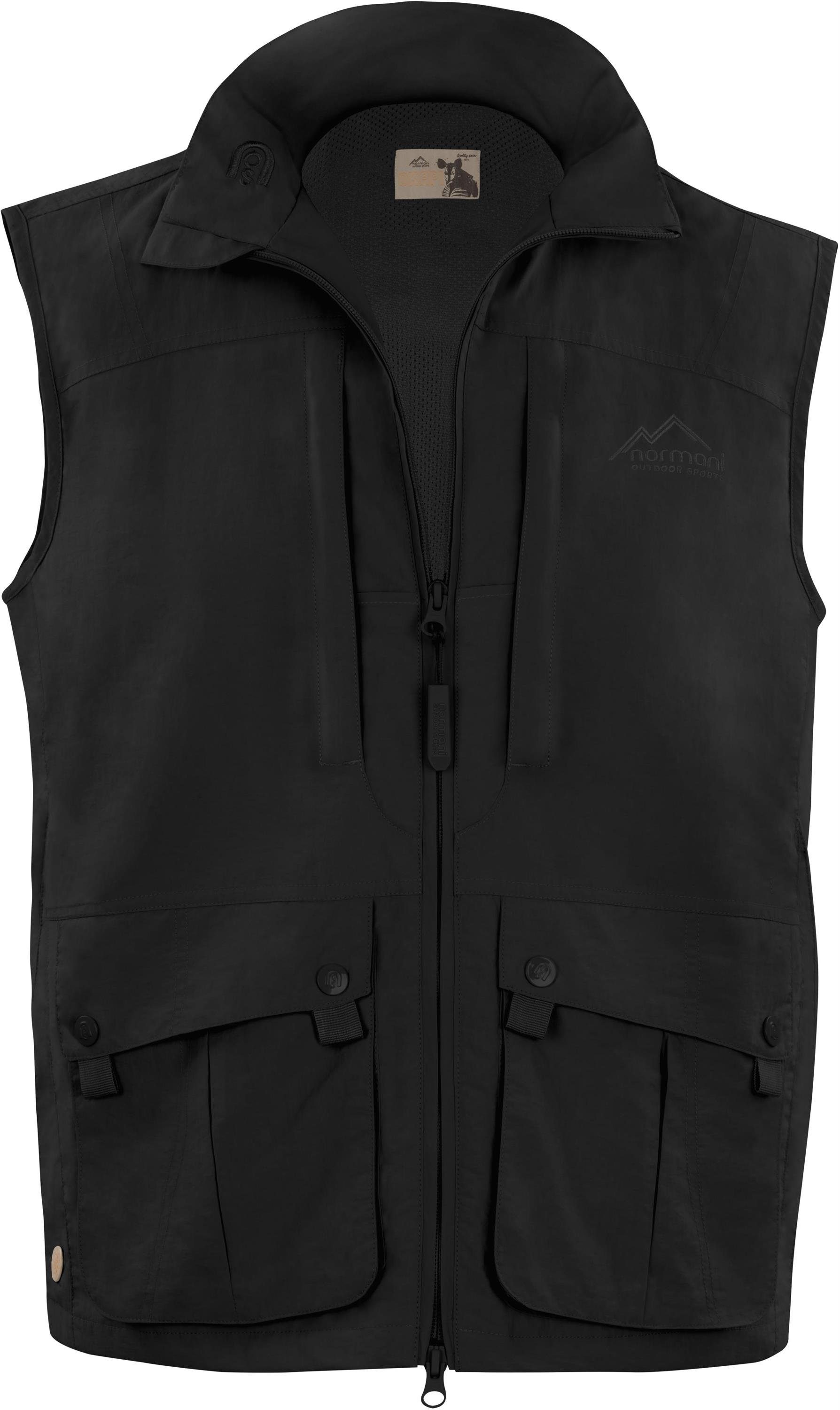 normani Funktionsweste Outdoor Weste Okapi Outdoorweste Sommerweste Angelweste Jagdweste mit Sonnenschutzmaterial