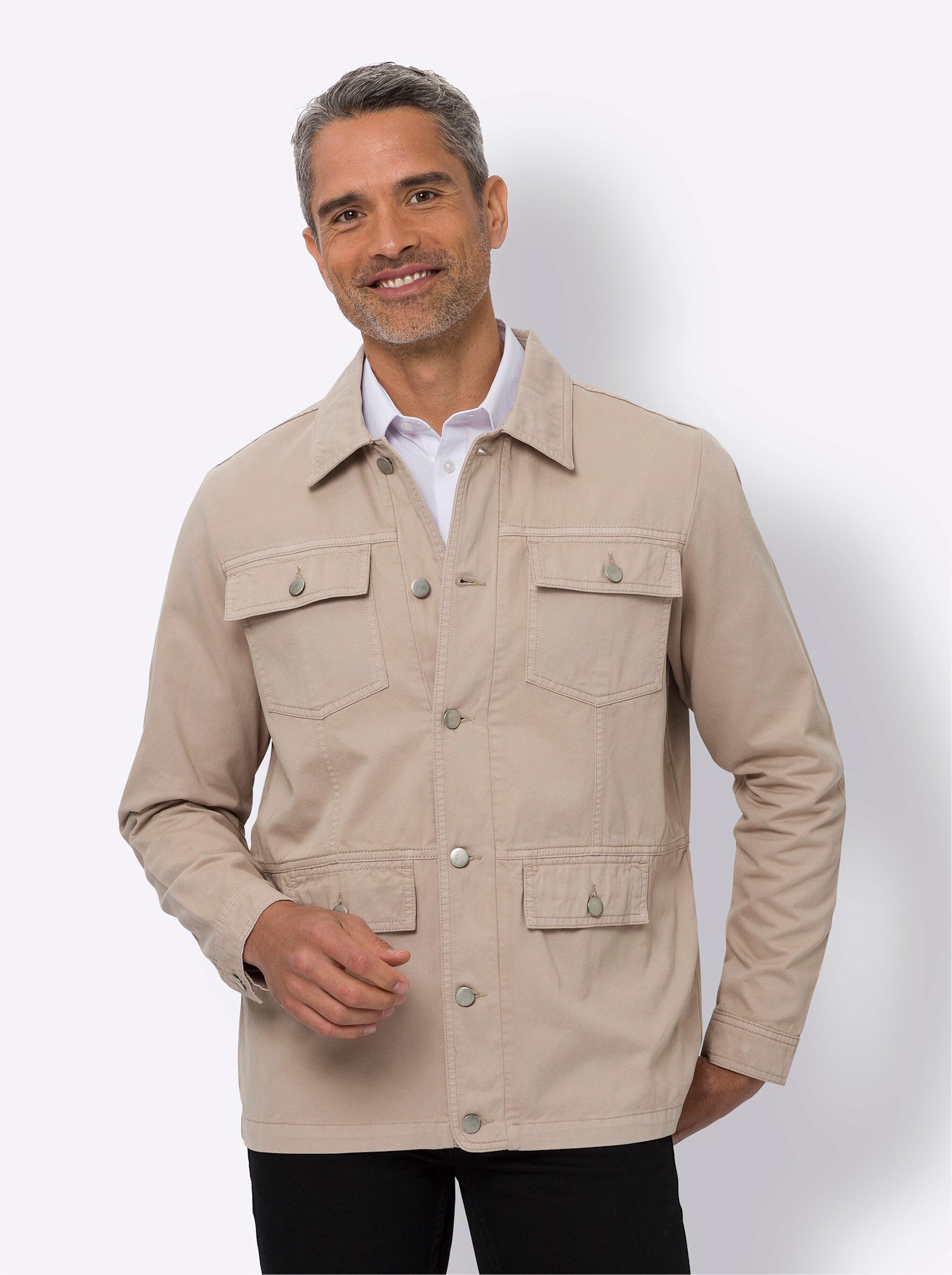 Sieh an! Blouson Twilljacke Langarm Länge ca. 74 cm günstig online kaufen
