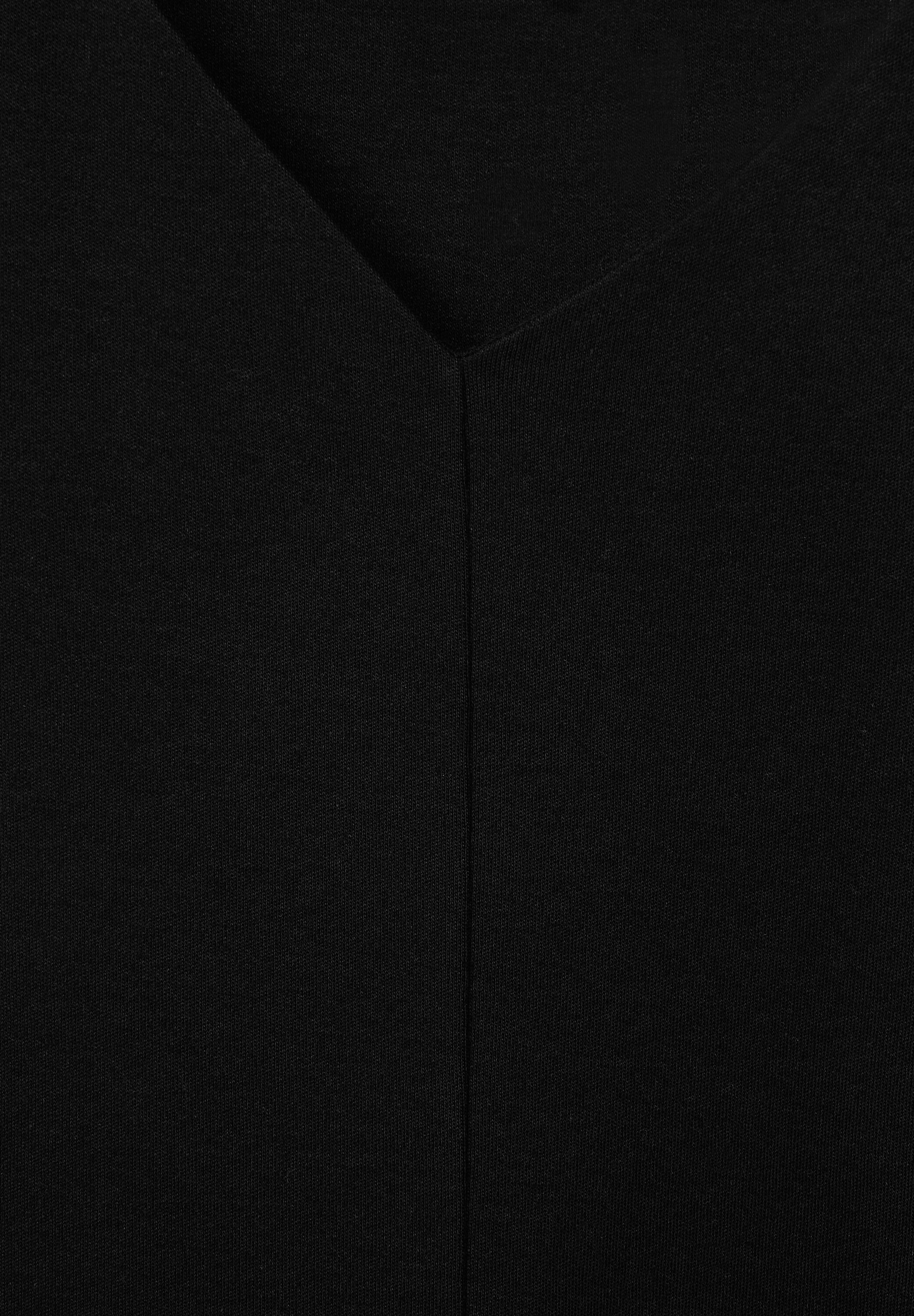 STREET Black Unifarbe T-Shirt ONE in