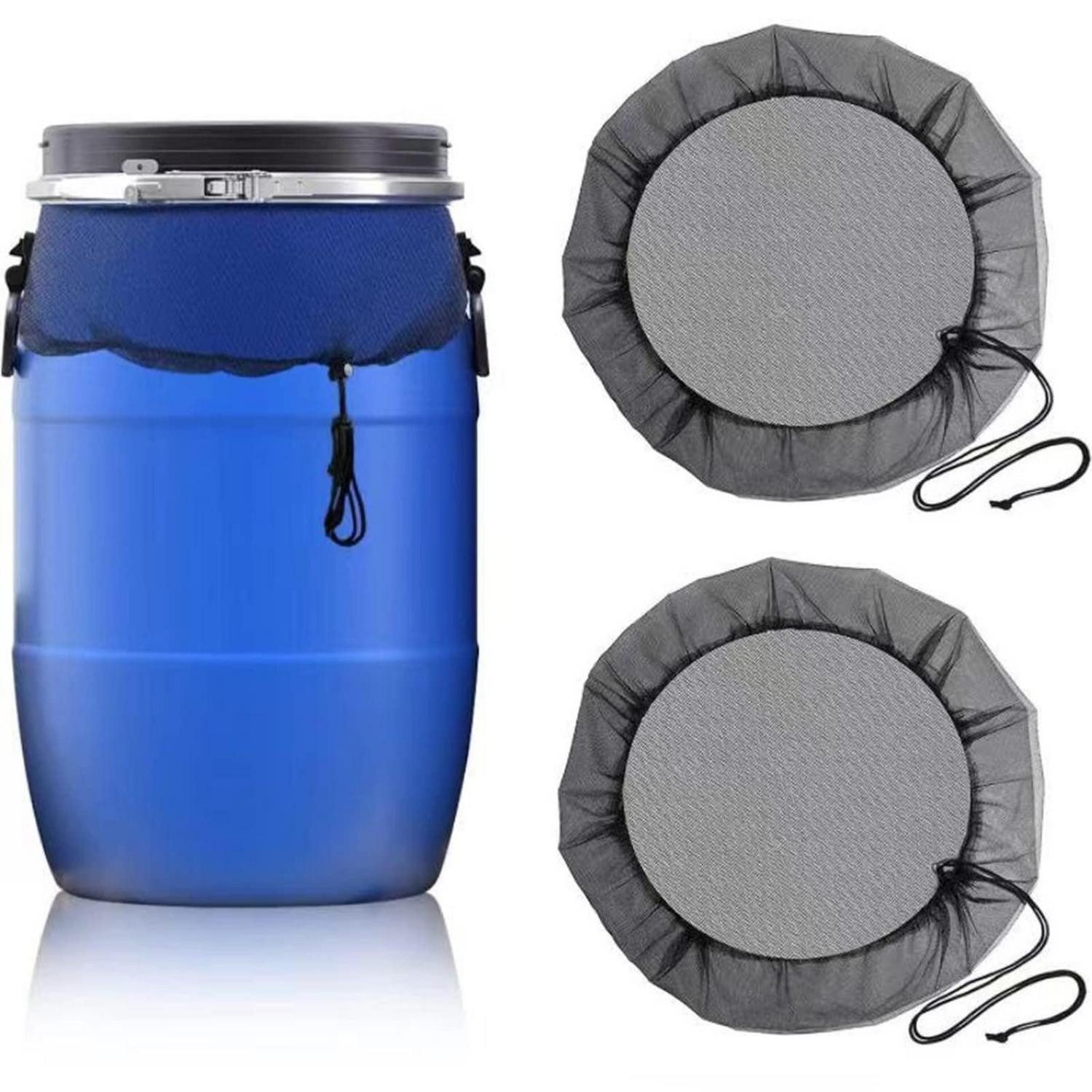 LuxusKollektion Laubschutznetz Regentonnennetz Schutznetz Zugkordel Laubschutz 95cm 2 Stück