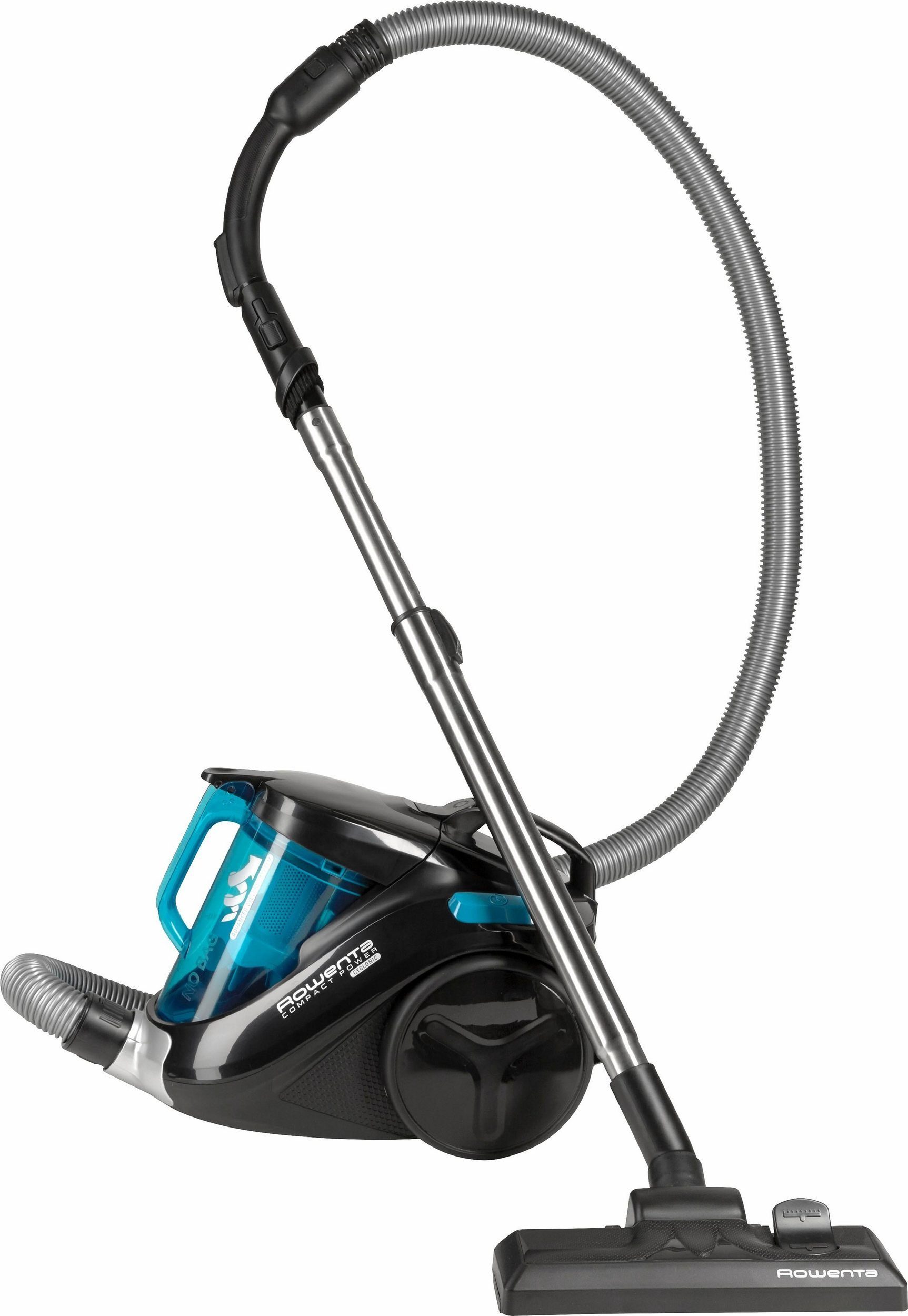 Rowenta Bodenstaubsauger RO3731 Staubsauger, beutellos, Fassungsvermögen, Liter Beutelloser schwarz/blau 750,00 1,5 750 W, Watt, Compact Cyclonic, Power Leise