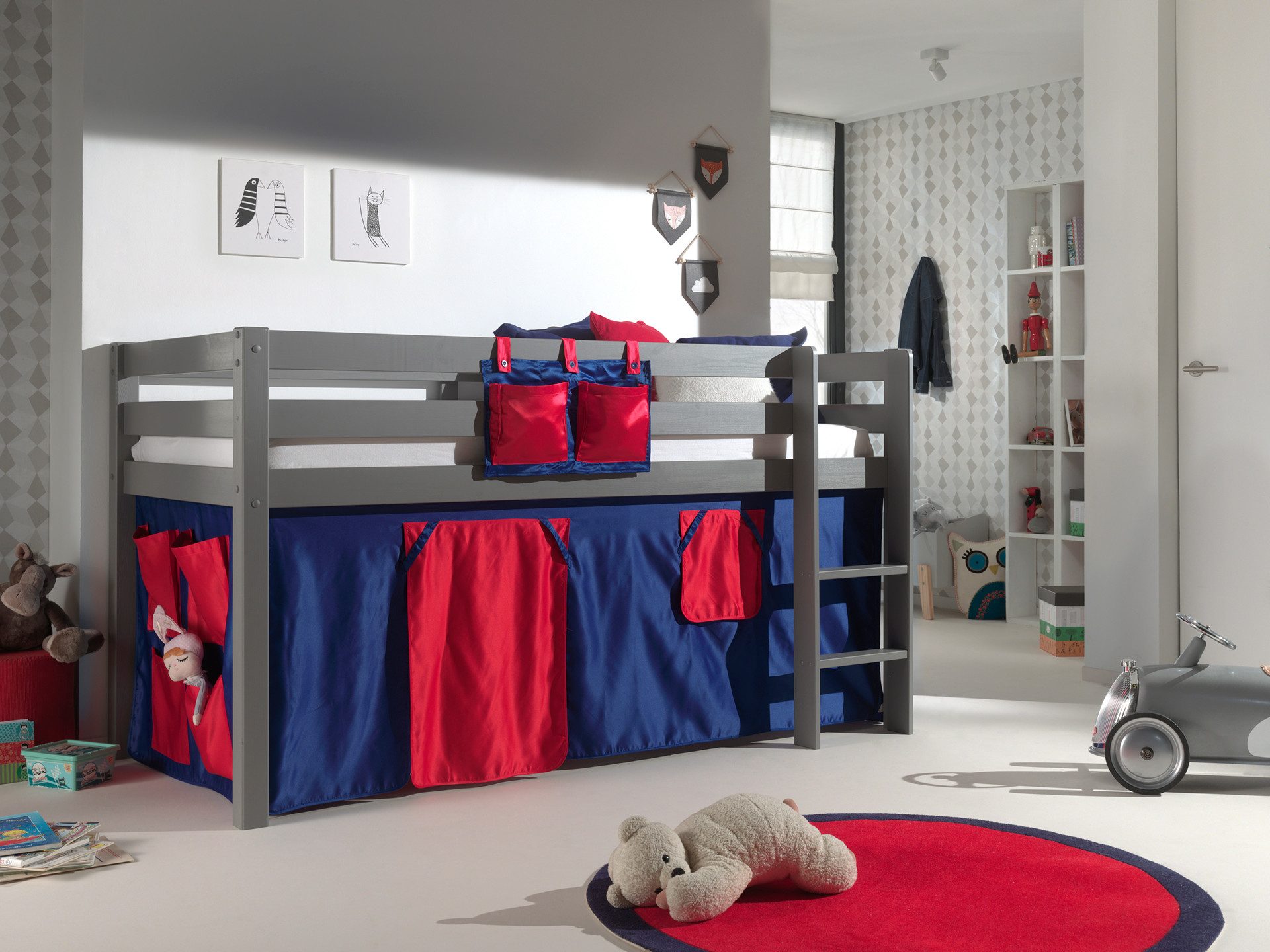 Vipack Hochbett "Pino, Kiefer massiv, Made in Europe, inkl. Rolllattenrost günstig online kaufen