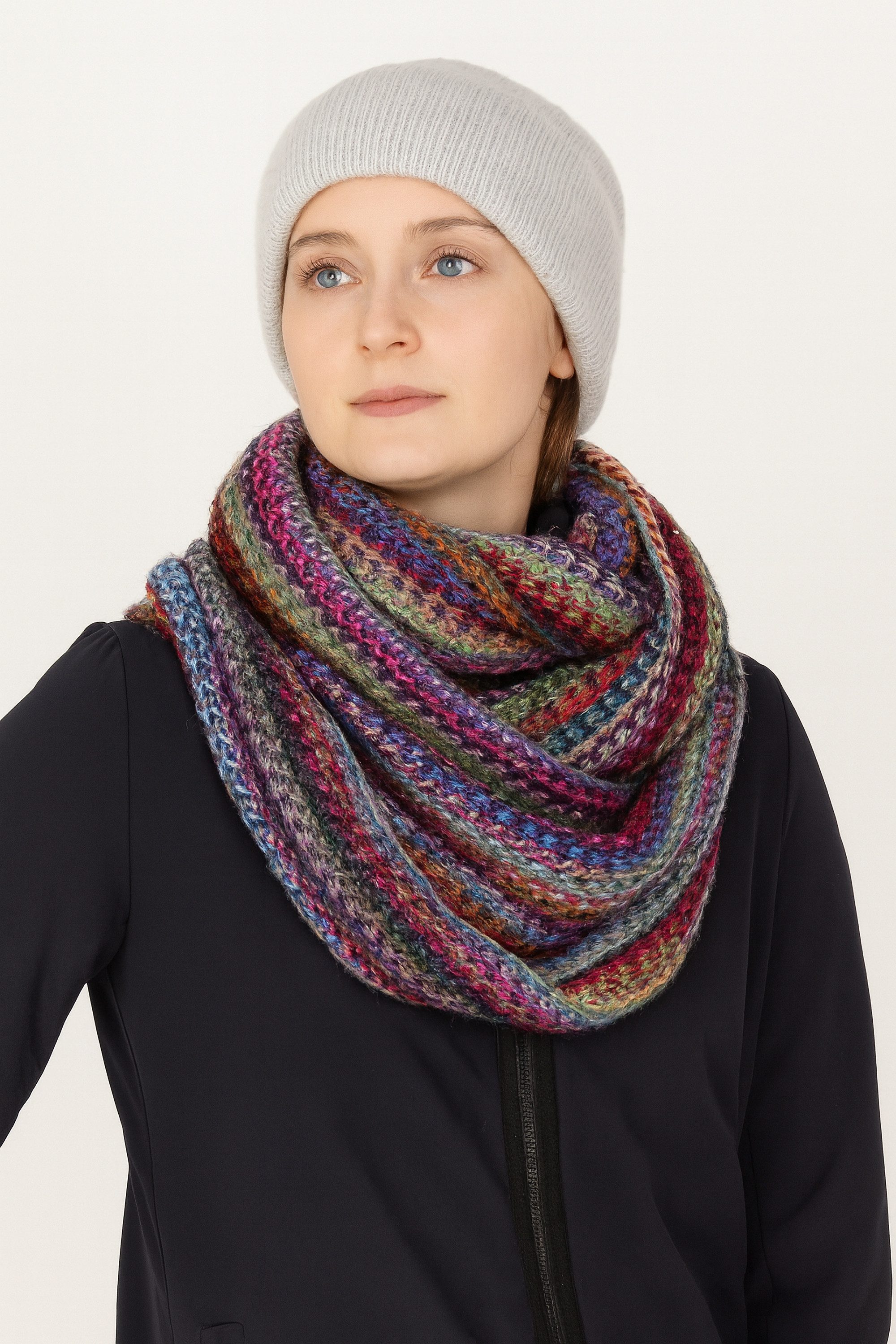 COLLEZIONE ALESSANDRO Strickschal Strickloop, (1-St), Made in Italy, in tollen Цвета(ов)