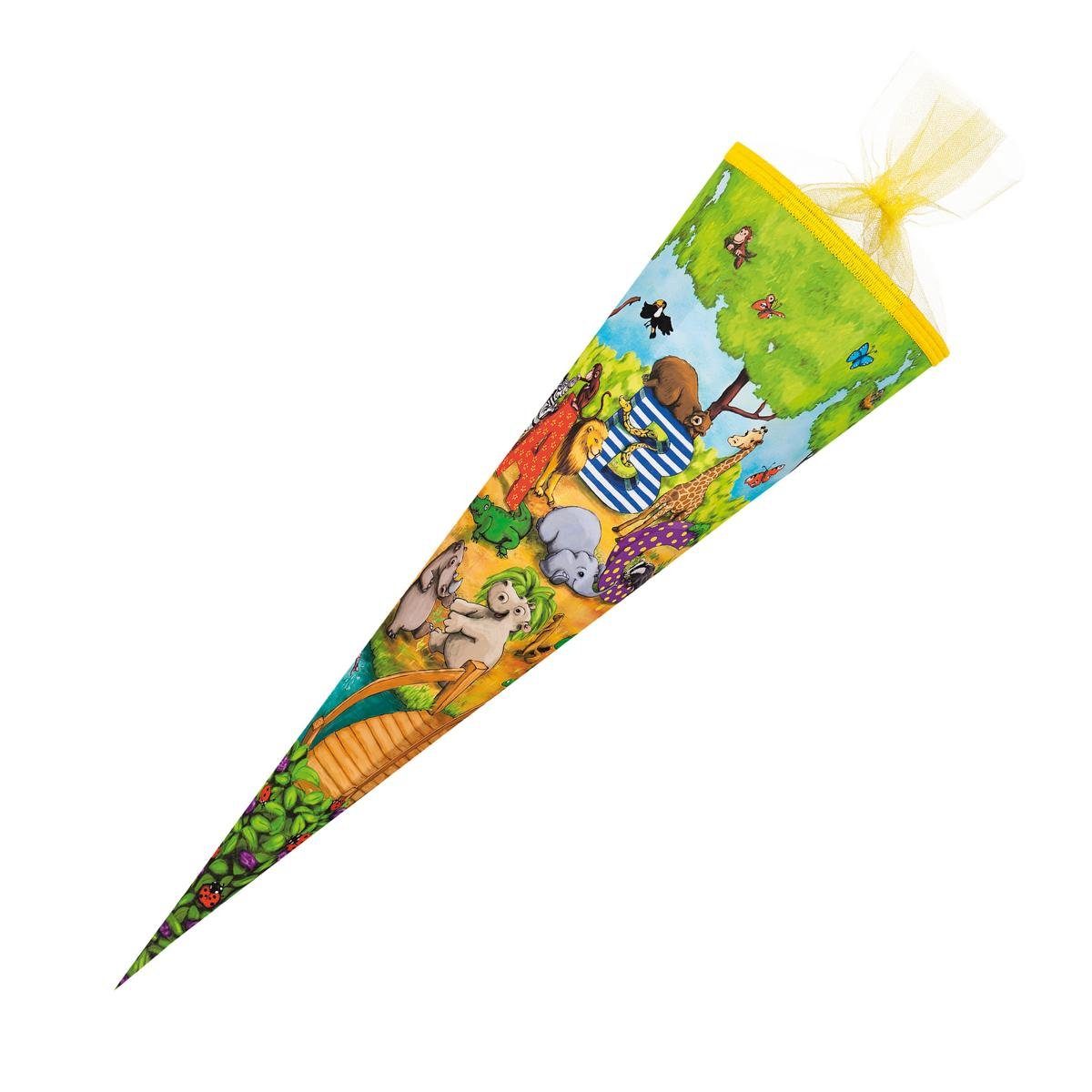 Schultüte Schultüte / Zuckertüte / 85cm / eckig / "Tier ABC"