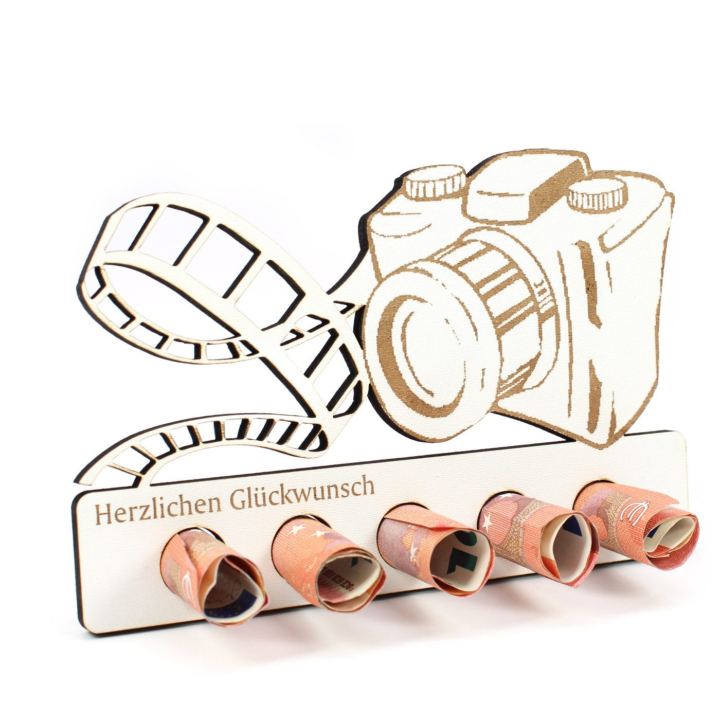 Dekolando Geschenkkarte Geschenk Kamera Fotografie Hobbyfotografen Geldgeschenk