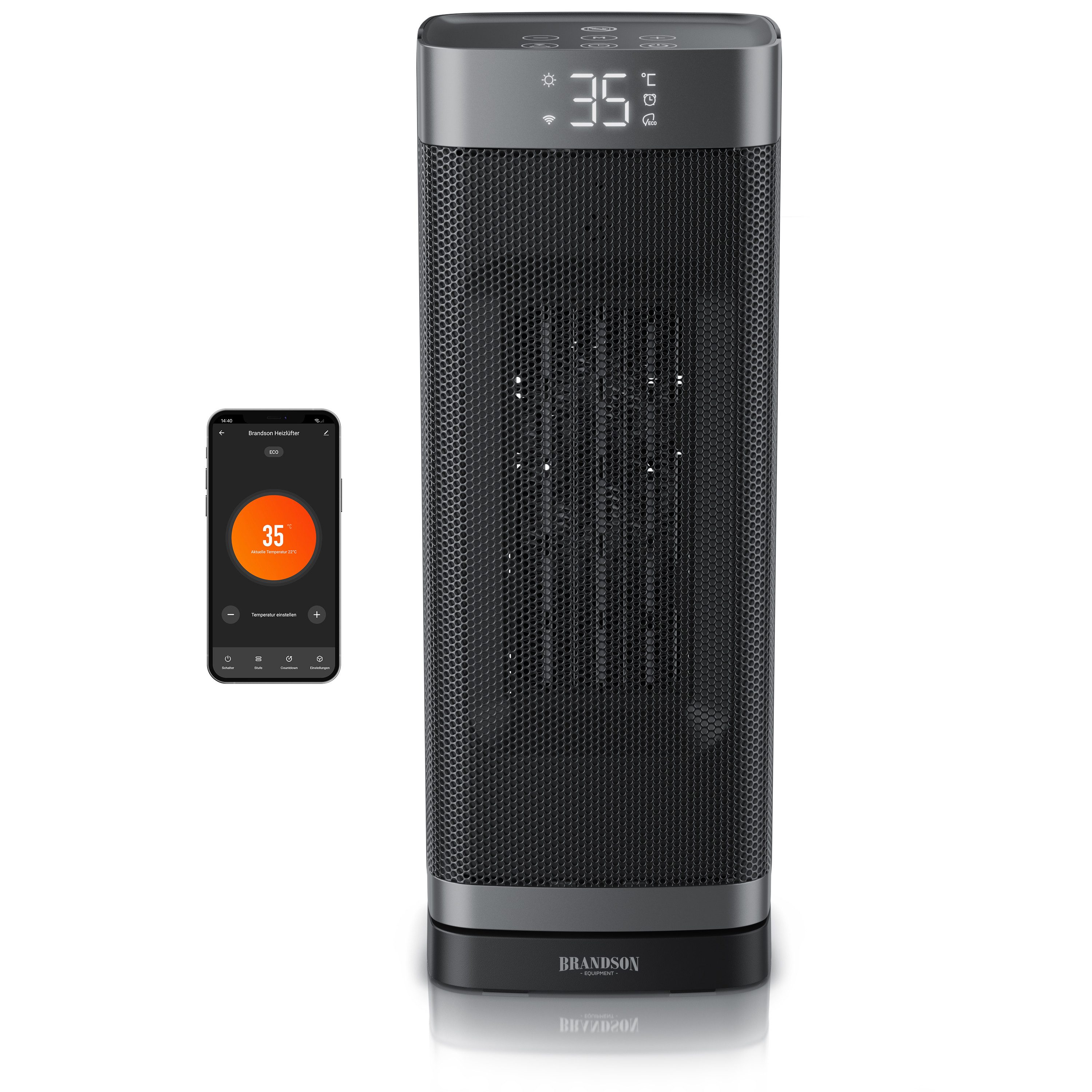 Brandson Heizlüfter mit Wlan, Keramik Heizgerät kompakt, Timer, Oszillation günstig online kaufen