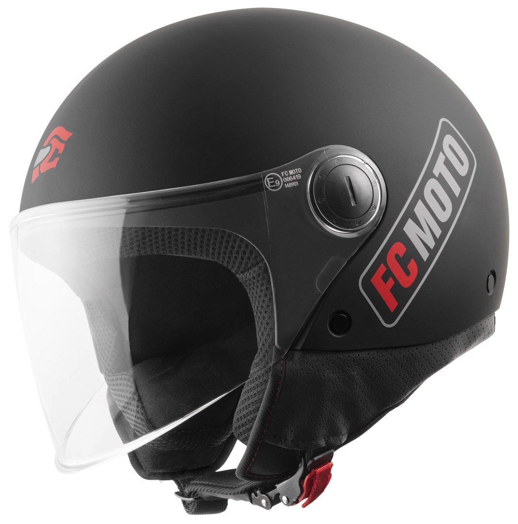 FC-Moto Motorradhelm Square-RS Jethelm, Herausnehmbares Innenfutter