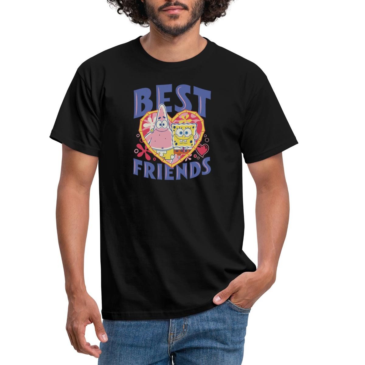 Spreadshirt T-Shirt Spongebob Schwammkopf Und Patrick Beste Freunde Männer T-Shirt (1-tlg)