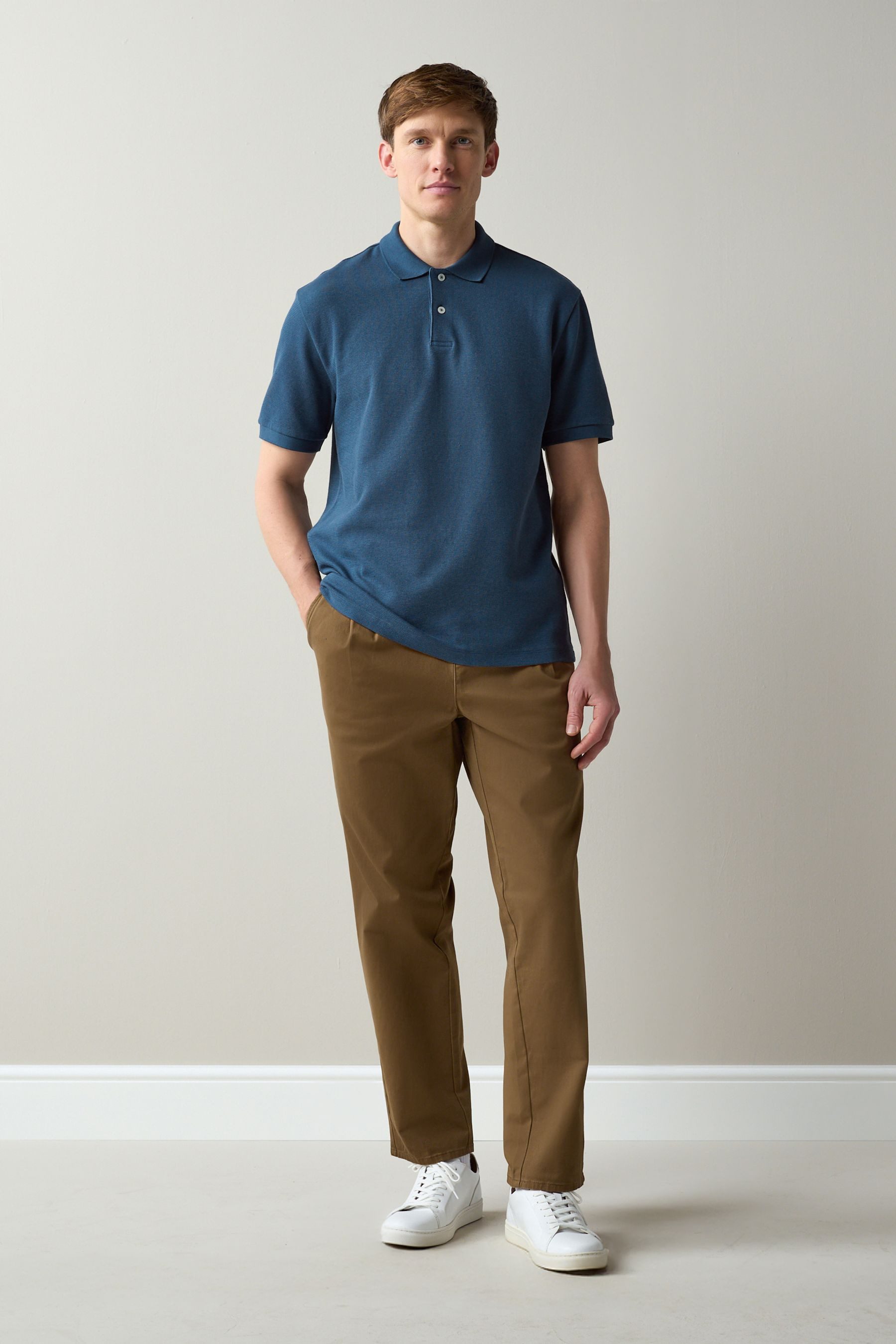 Next Poloshirt Elegantes strukturiertes Polohemd (1-tlg)