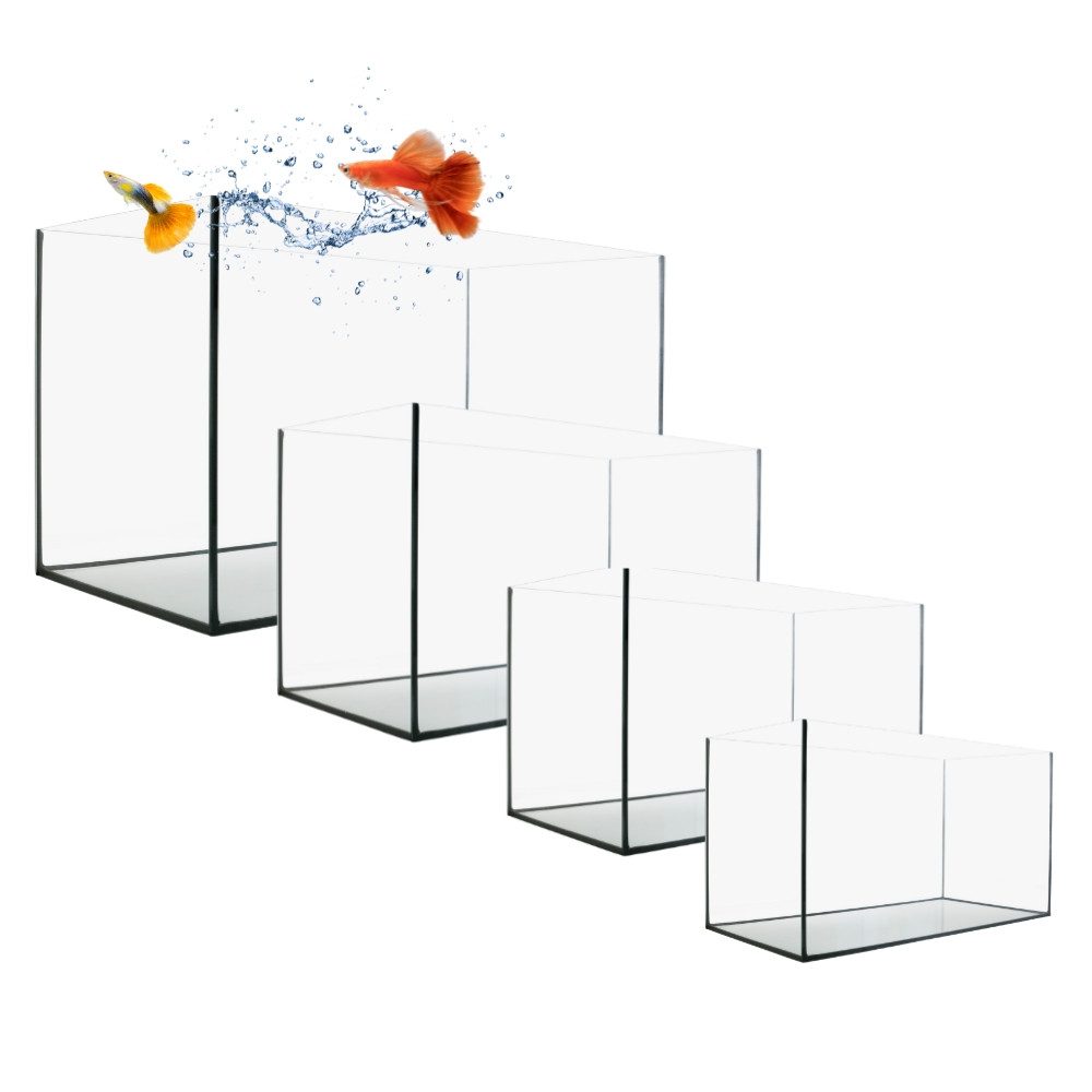 GarPet Aquarium Aquarium Becken rechteckig standard Größen Glas Aquariumbecken