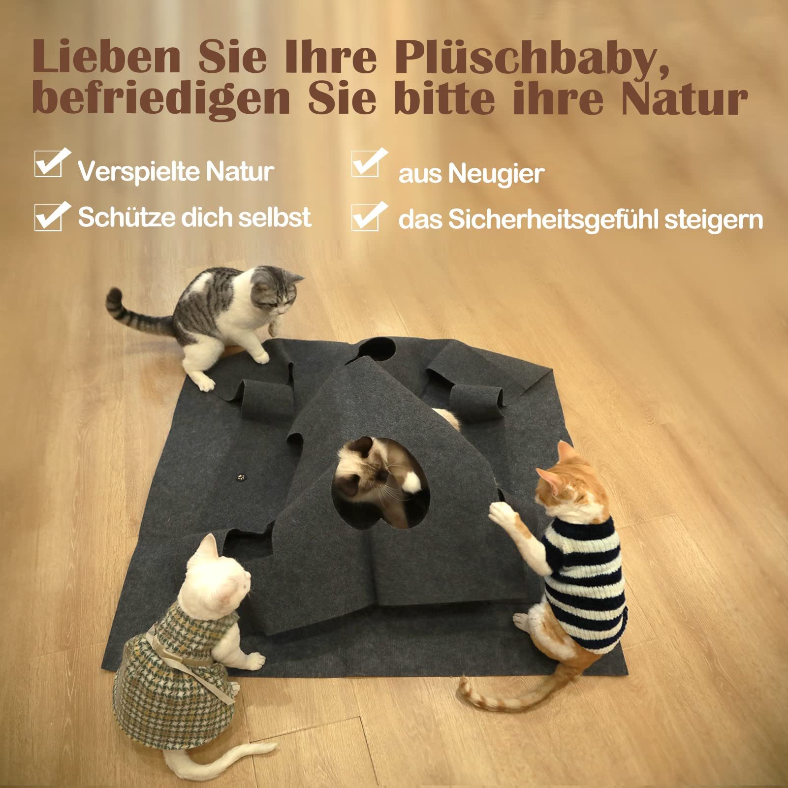 RWEUOQ Tier-Intelligenzspielzeug Katzenspielzeug Katzenteppich Kratzmatte i günstig online kaufen