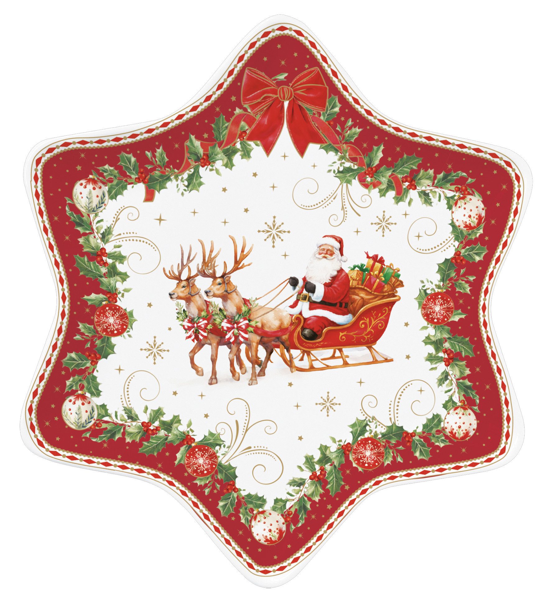 EasyLife Teller CHER1484 - Form Stern Christmas Heritage, 22,5 cm, (1 St)