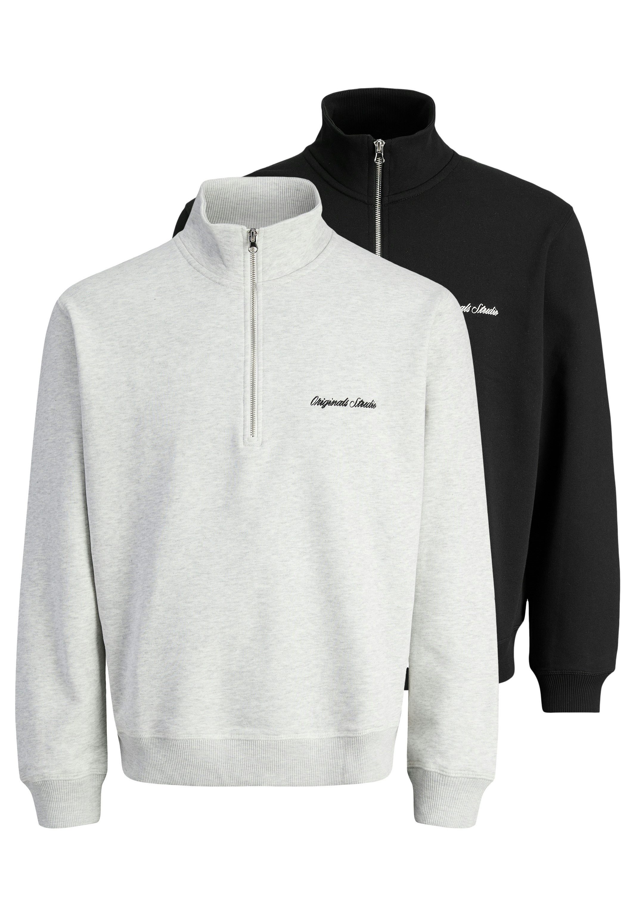 Jack & Jones Sweatshirt 2er Pack Norrebro (Spar-Set, 2-tlg) Sweattroyer - Baumwolle - Atmungsaktiv