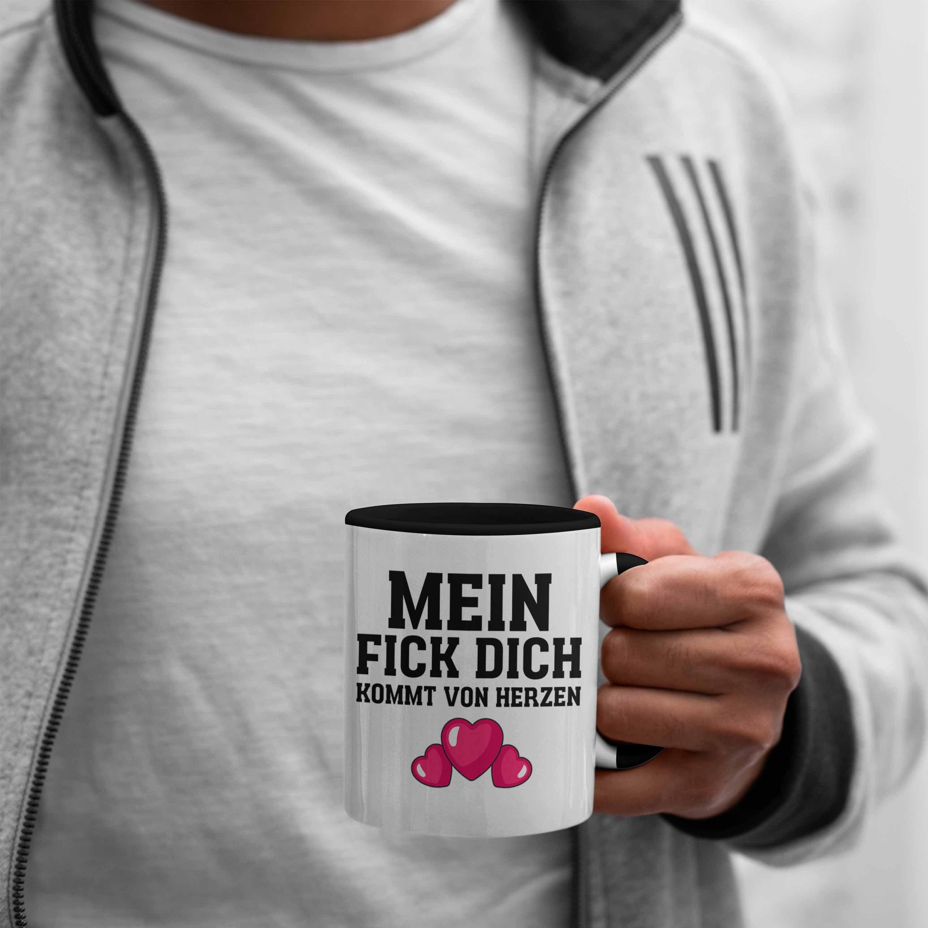 F Kaffeetasse - Dich Tasse Lustige mit Herzen Schwarz Witzige Spruch Kommt Mein Büro Von Trendation Trendation Tasse Kollege Kollegin