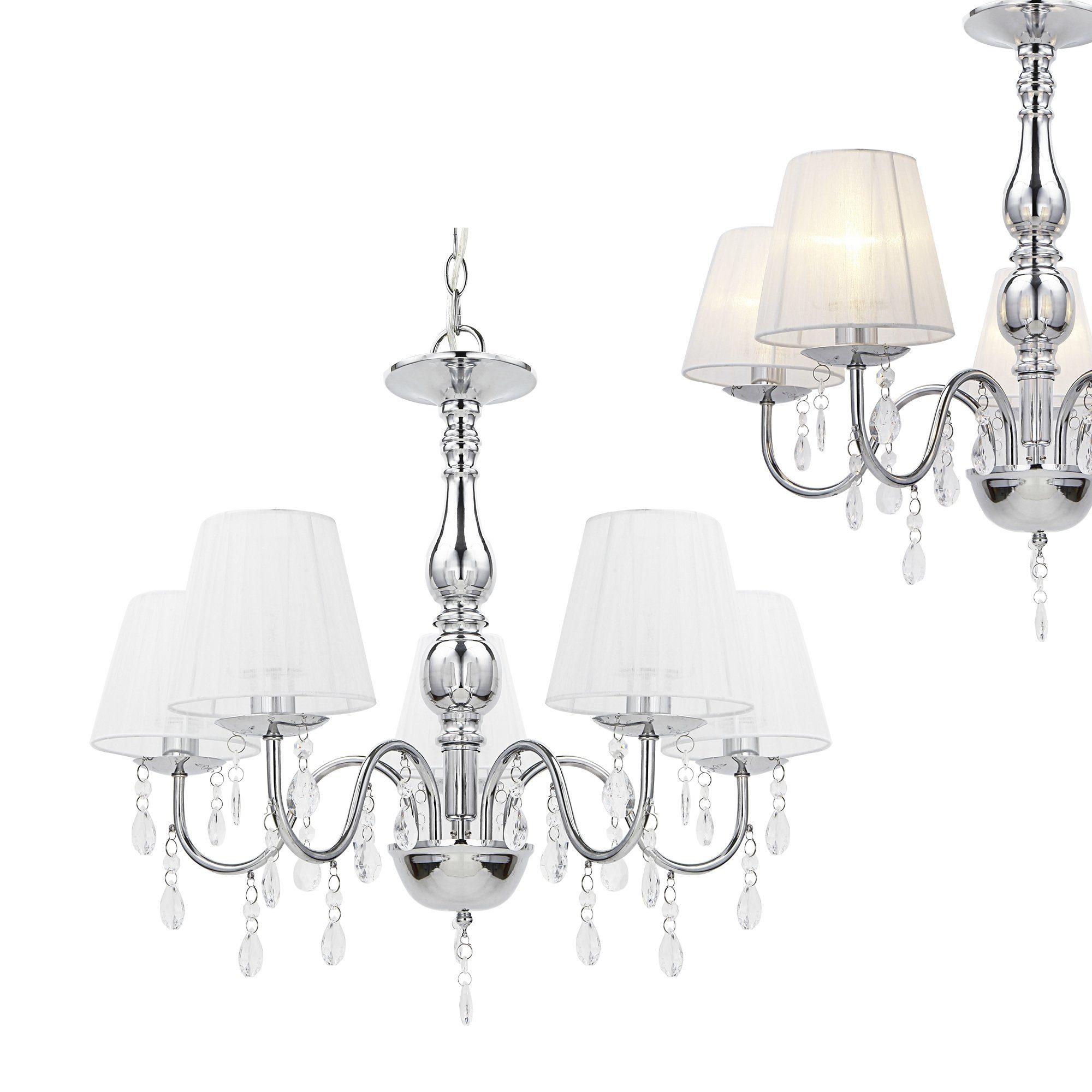 lux.pro Kronleuchter, ohne Leuchtmittel, »lsabelle« Elegante Hängeleuchte m günstig online kaufen