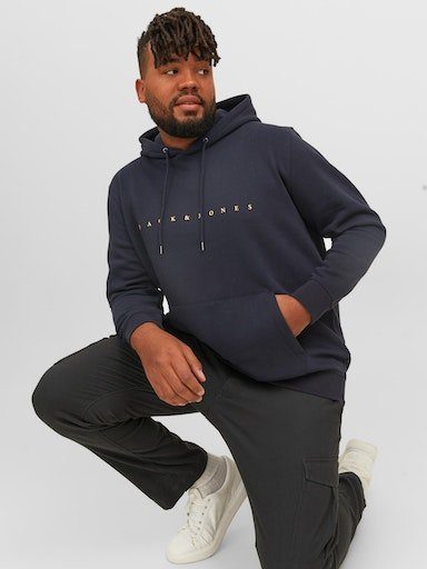 JJESTAR Kapuzensweatshirt PLS Jack HOOD PlusSize SWEAT & Jones JJ NOOS navy dark