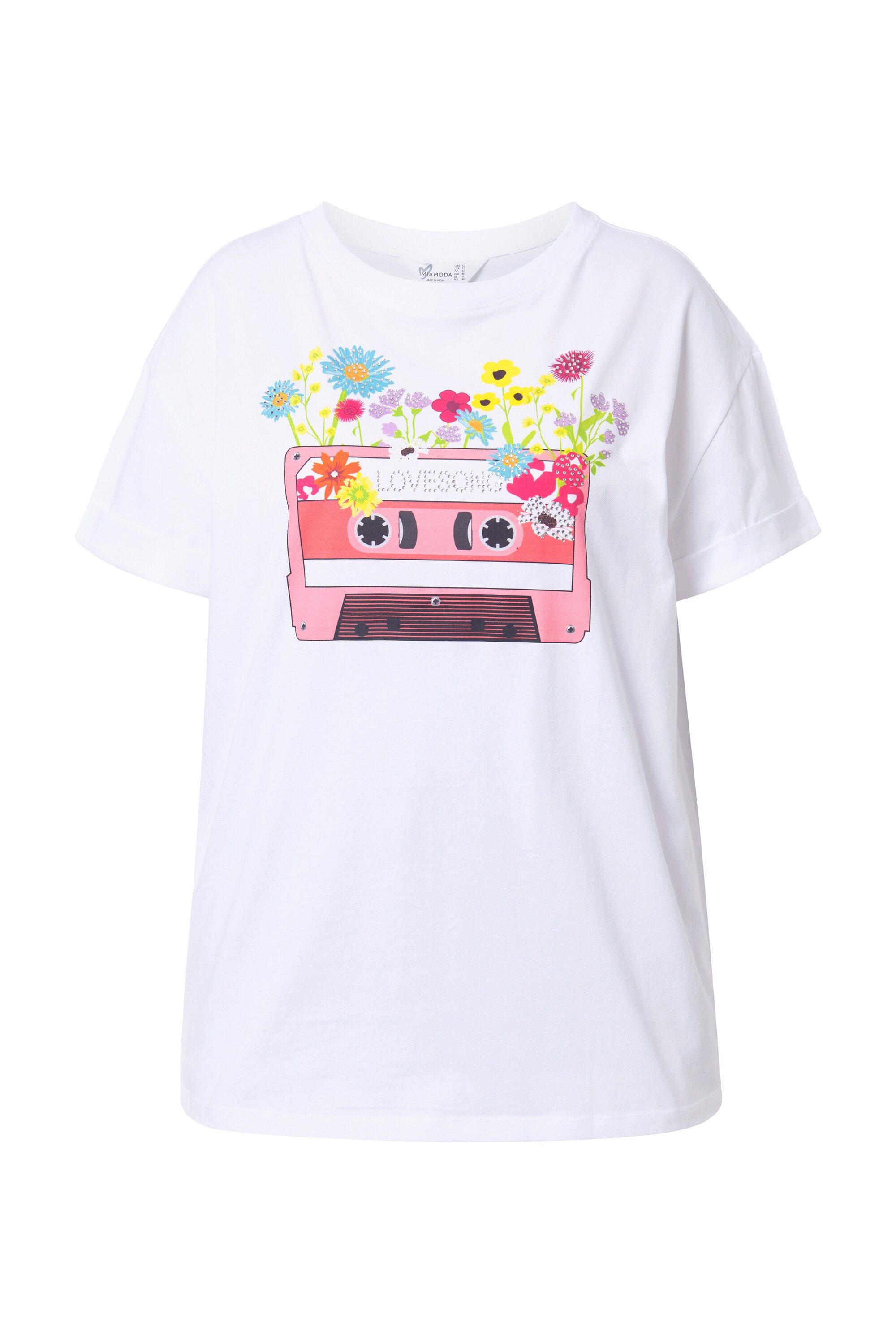 MIAMODA T-Shirt T-Shirt Boxy Fit Kassetten-Motiv günstig online kaufen