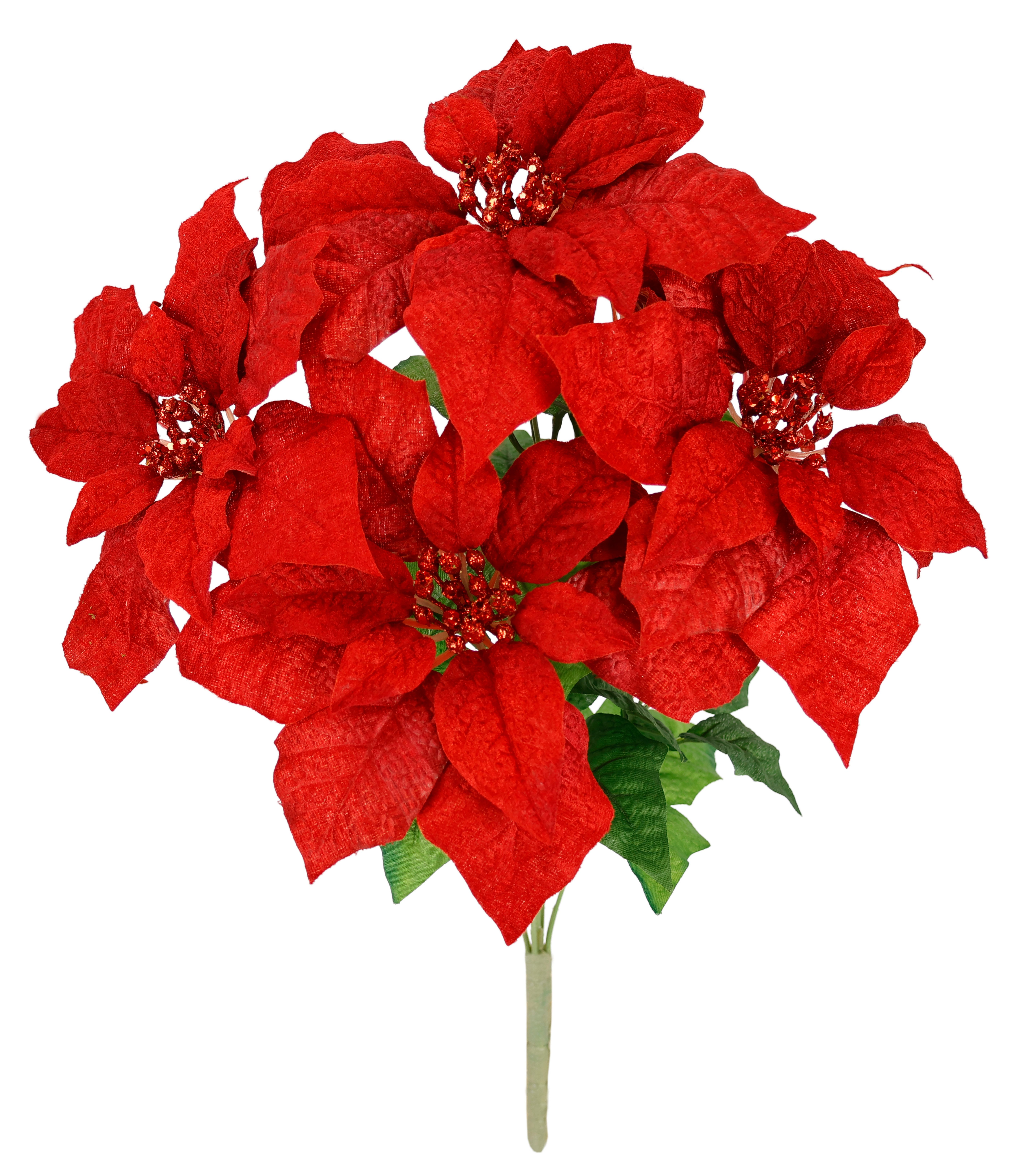 Kunstblumenstrauß Bouquet Poinsettia