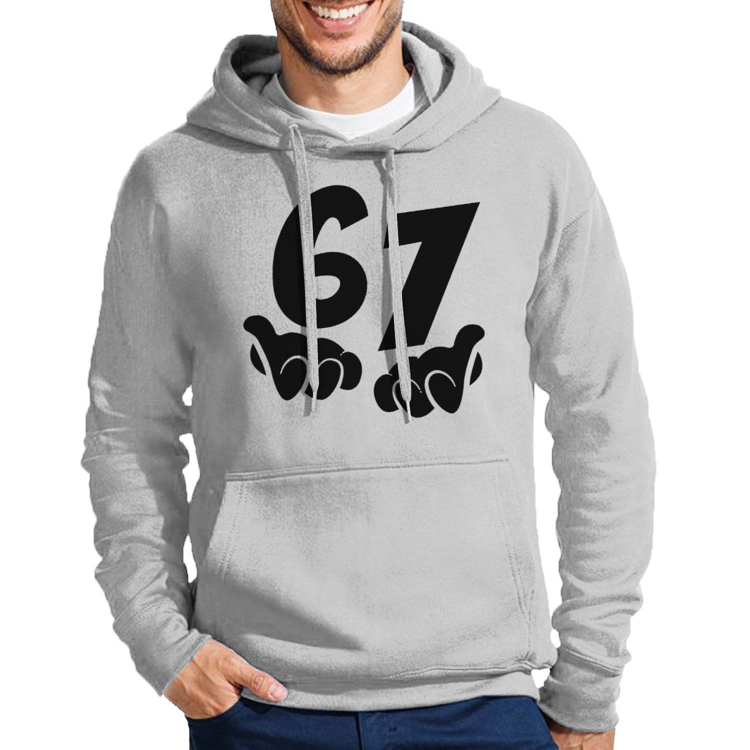 Blondie & Brownie Hoodie 67meme Herren Hoodie Print Lustiger Spruch modern ESports Schule Fun (Einzelstück, Einzelartikel) 67 Meme Herren Hoodie Spaßmotiv Urban Style