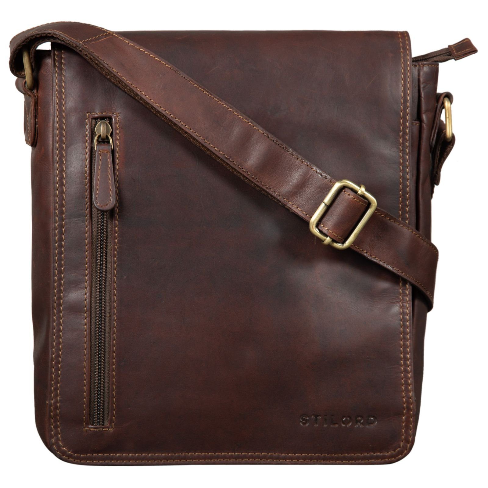 Schultertasche "Will" Umhängetasche Leder Männer